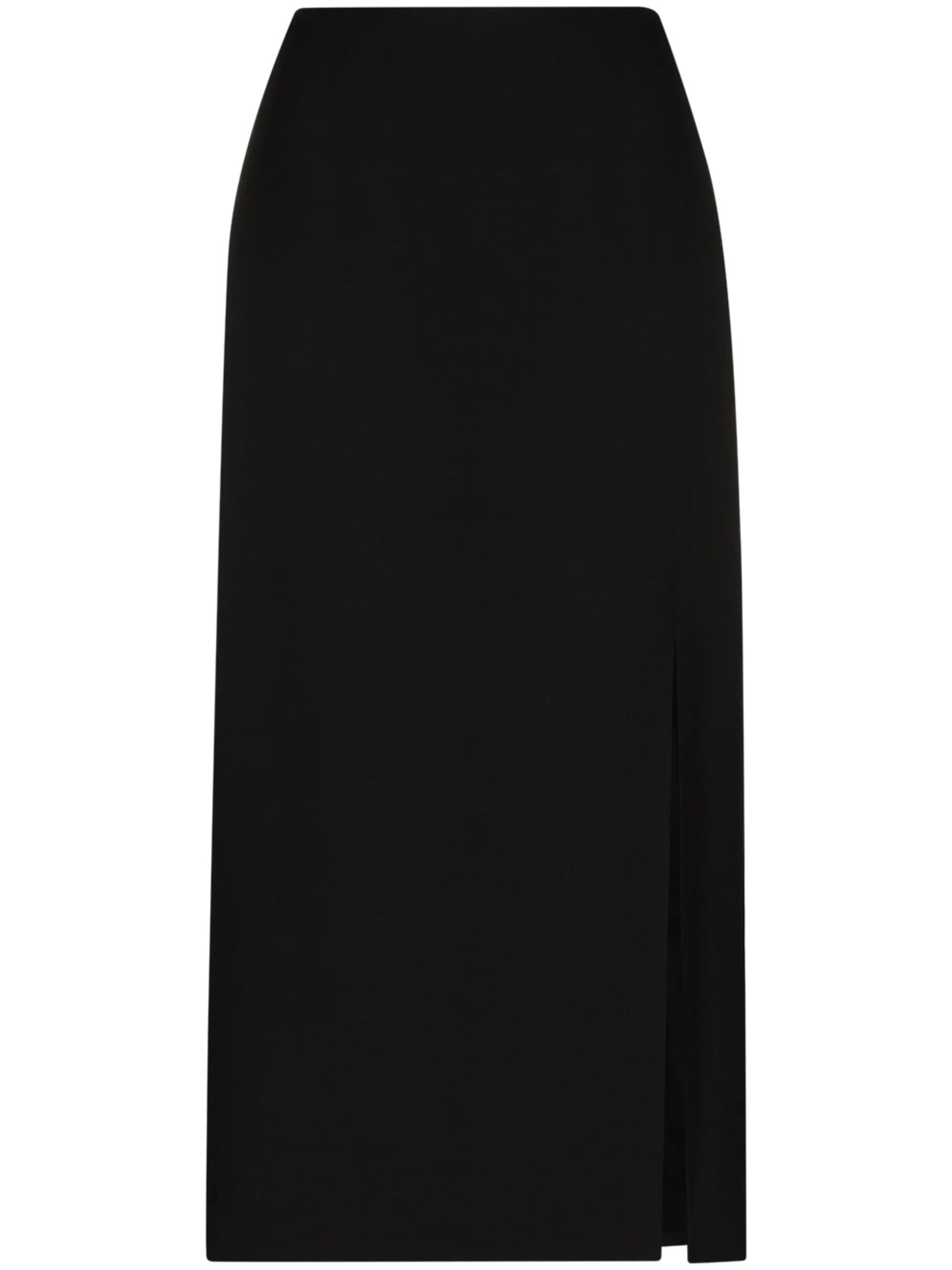 front-slit midi skirt