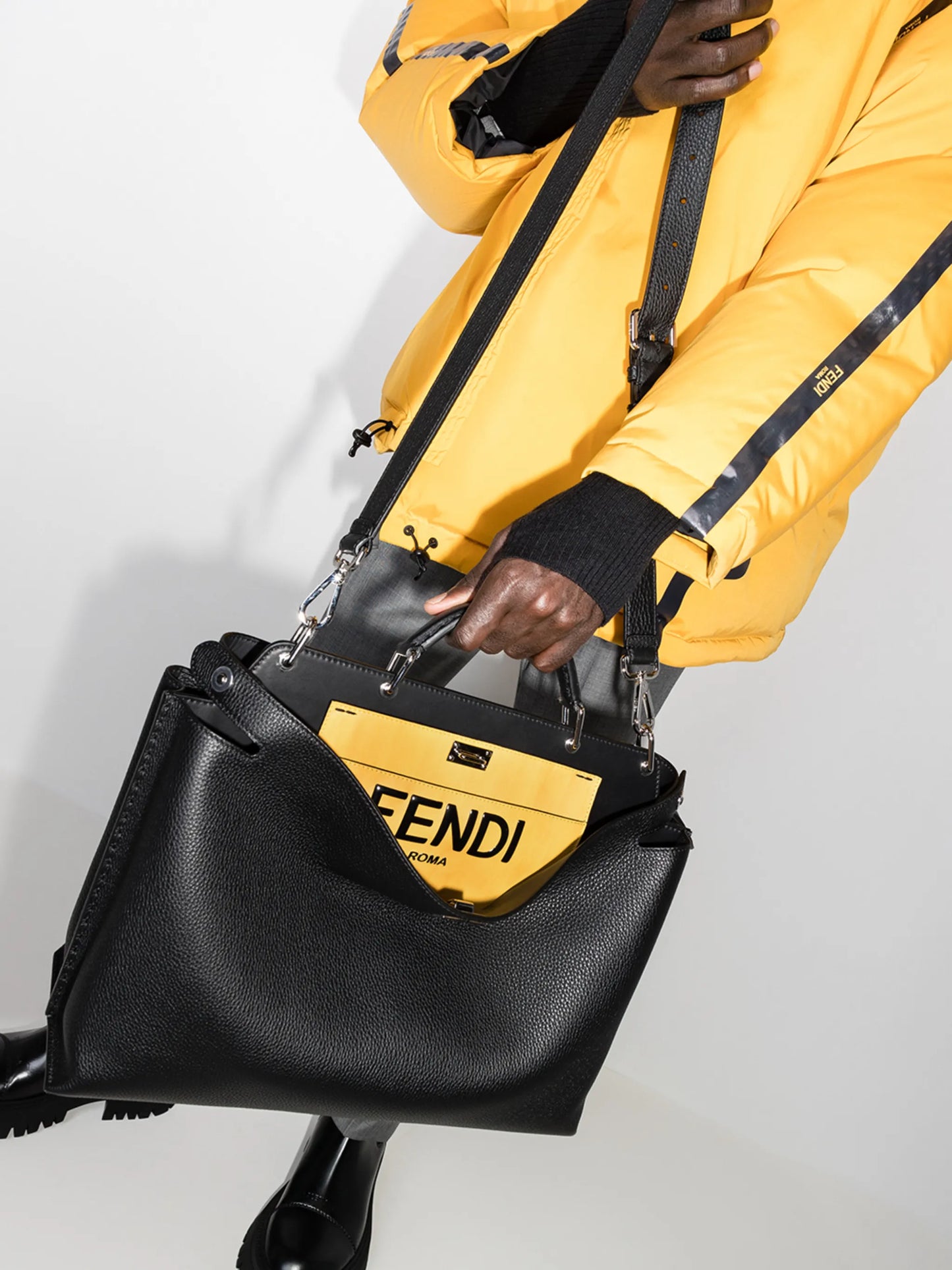 two-tone Peekaboo tote bag