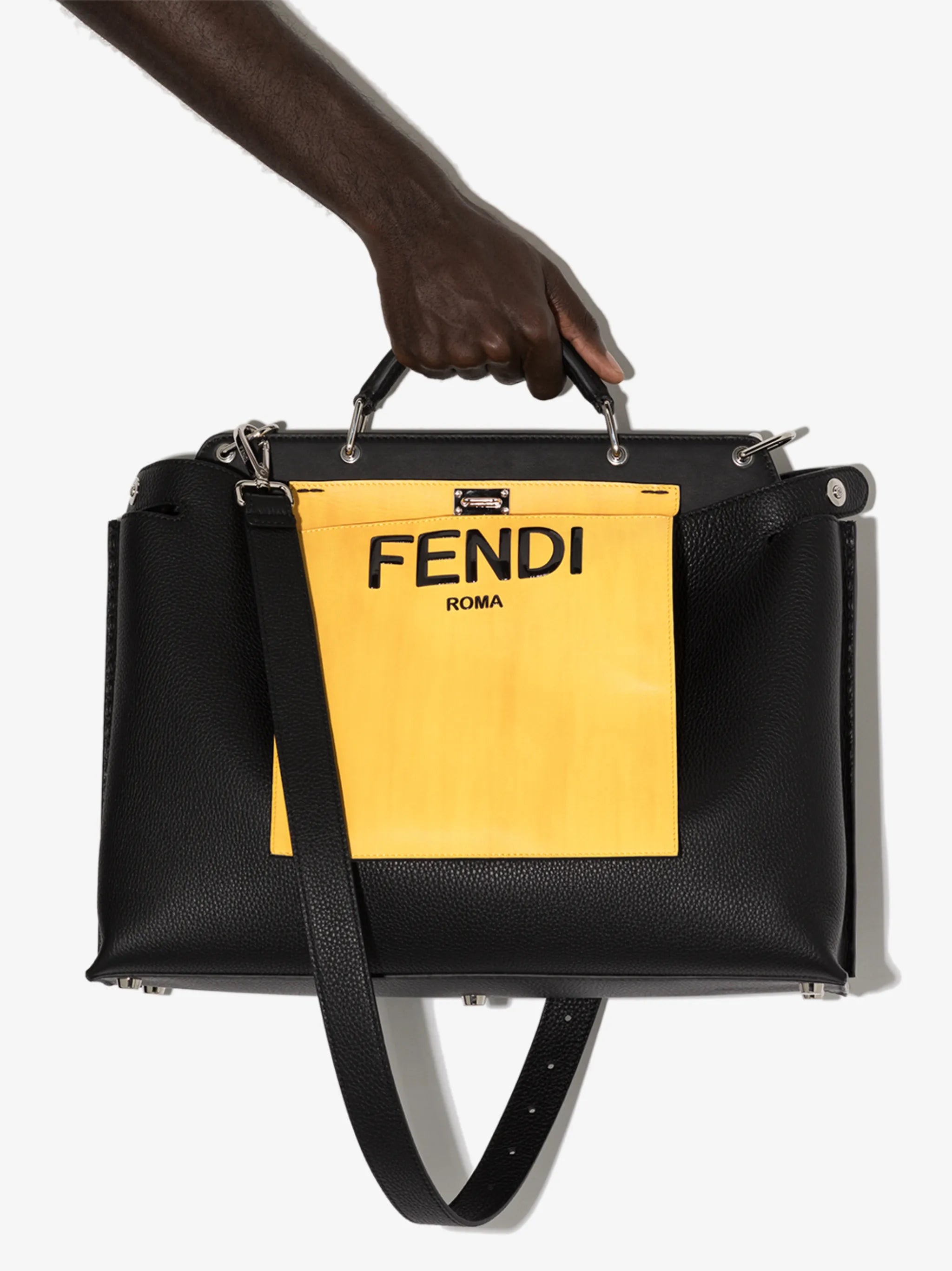 two-tone Peekaboo tote bag
