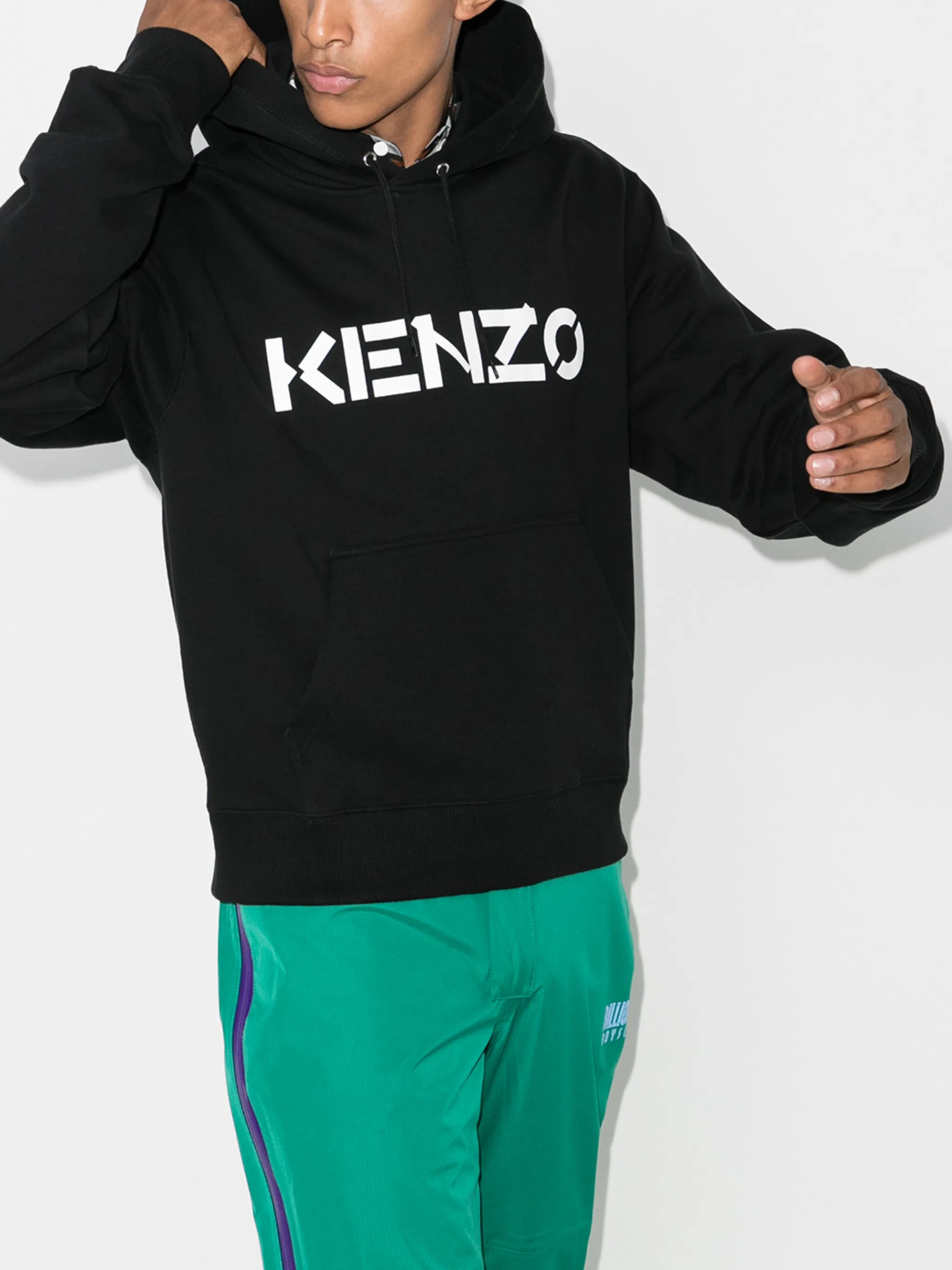 logo print hoodie