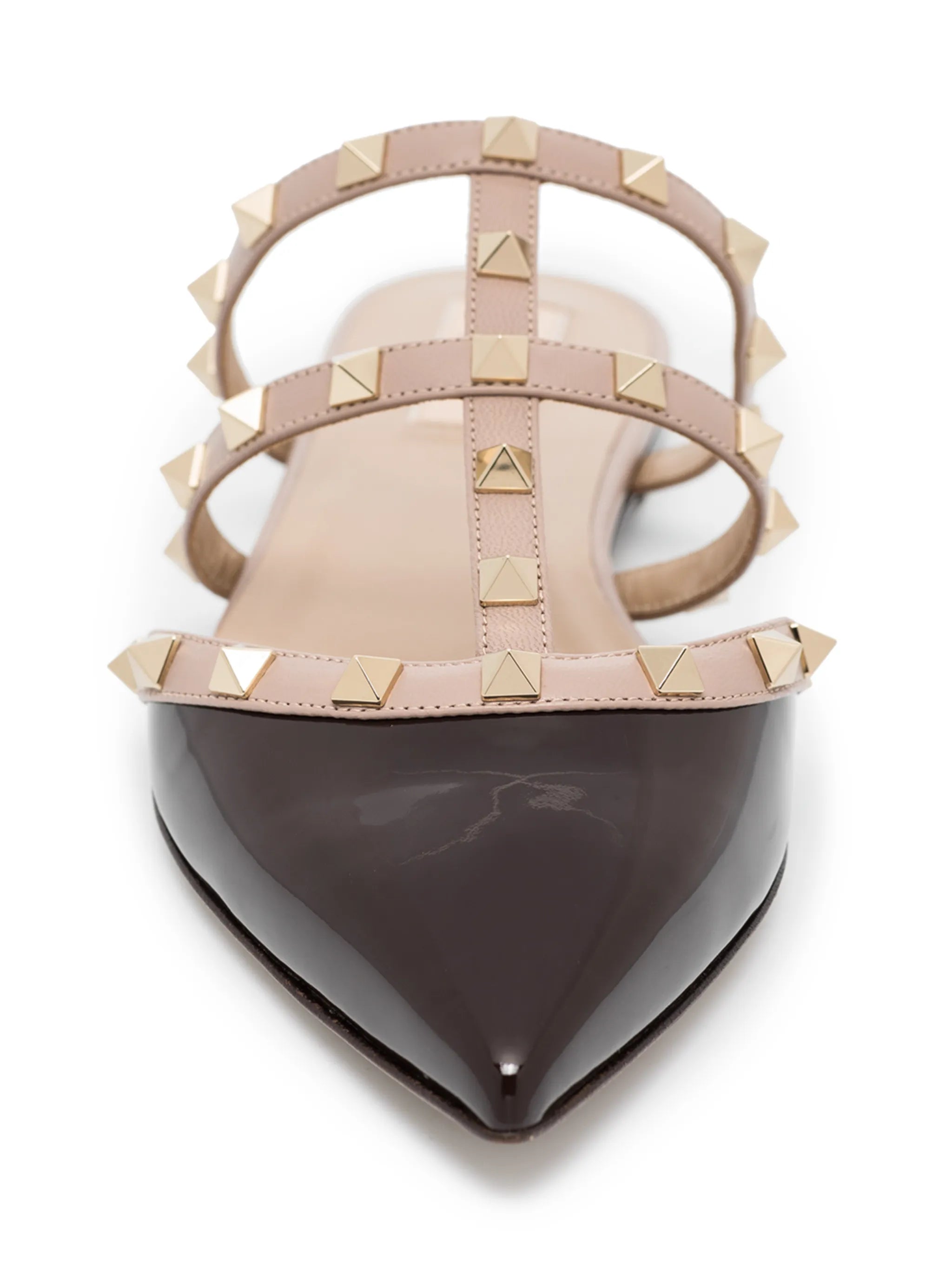 Rockstud patent-leather pumps