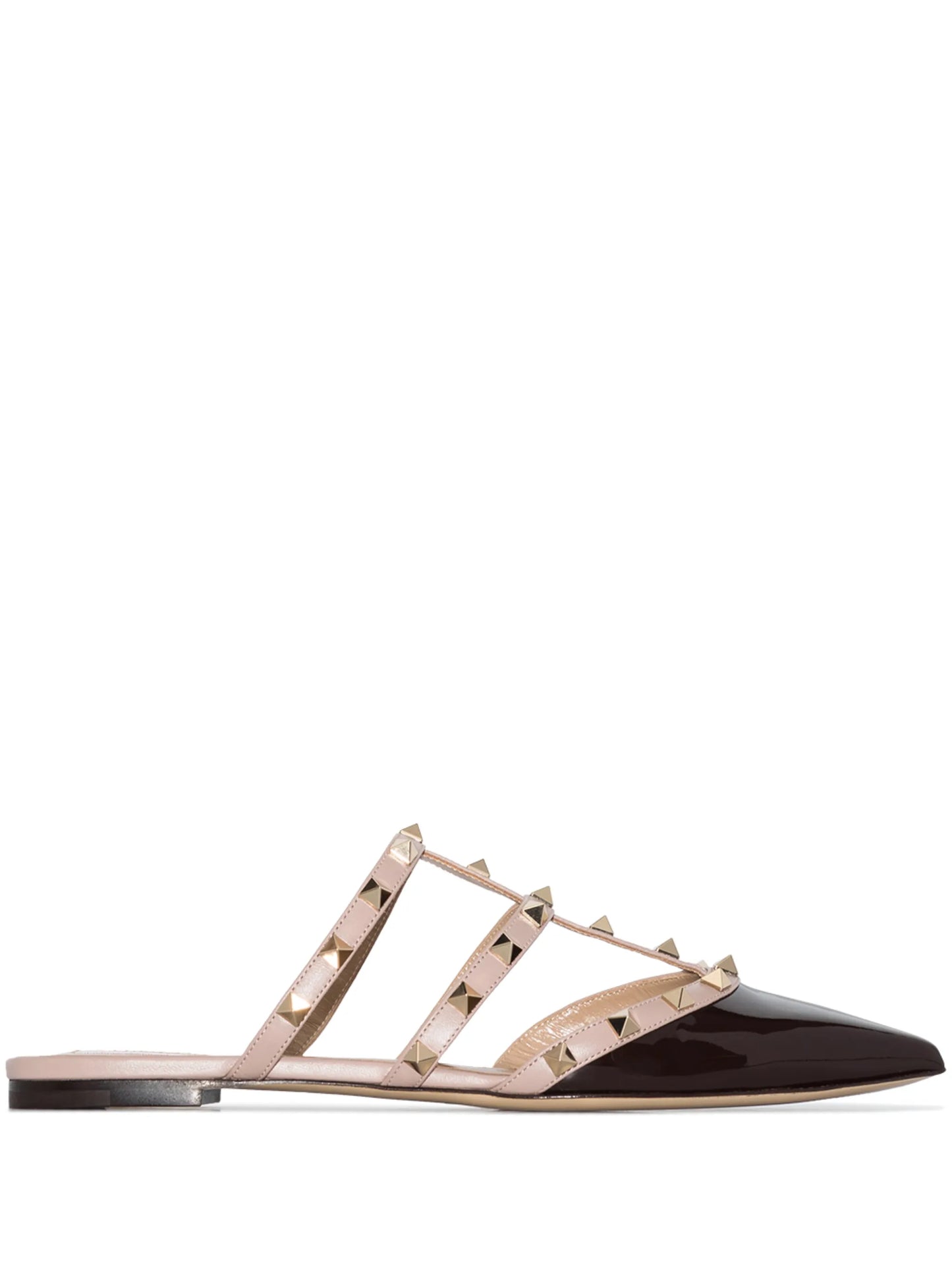 Rockstud patent-leather pumps