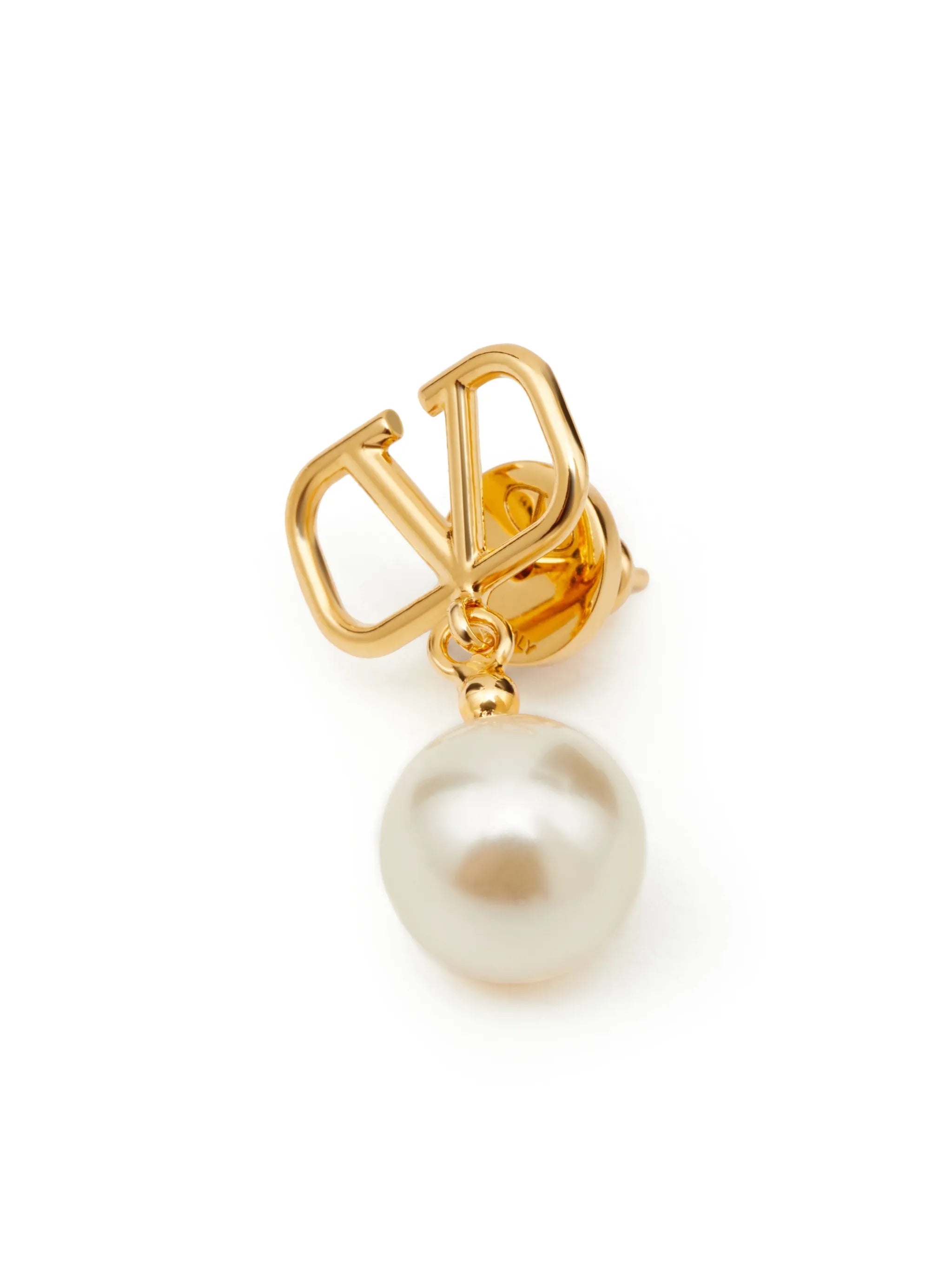 VLogo Signature pearl drop earrings