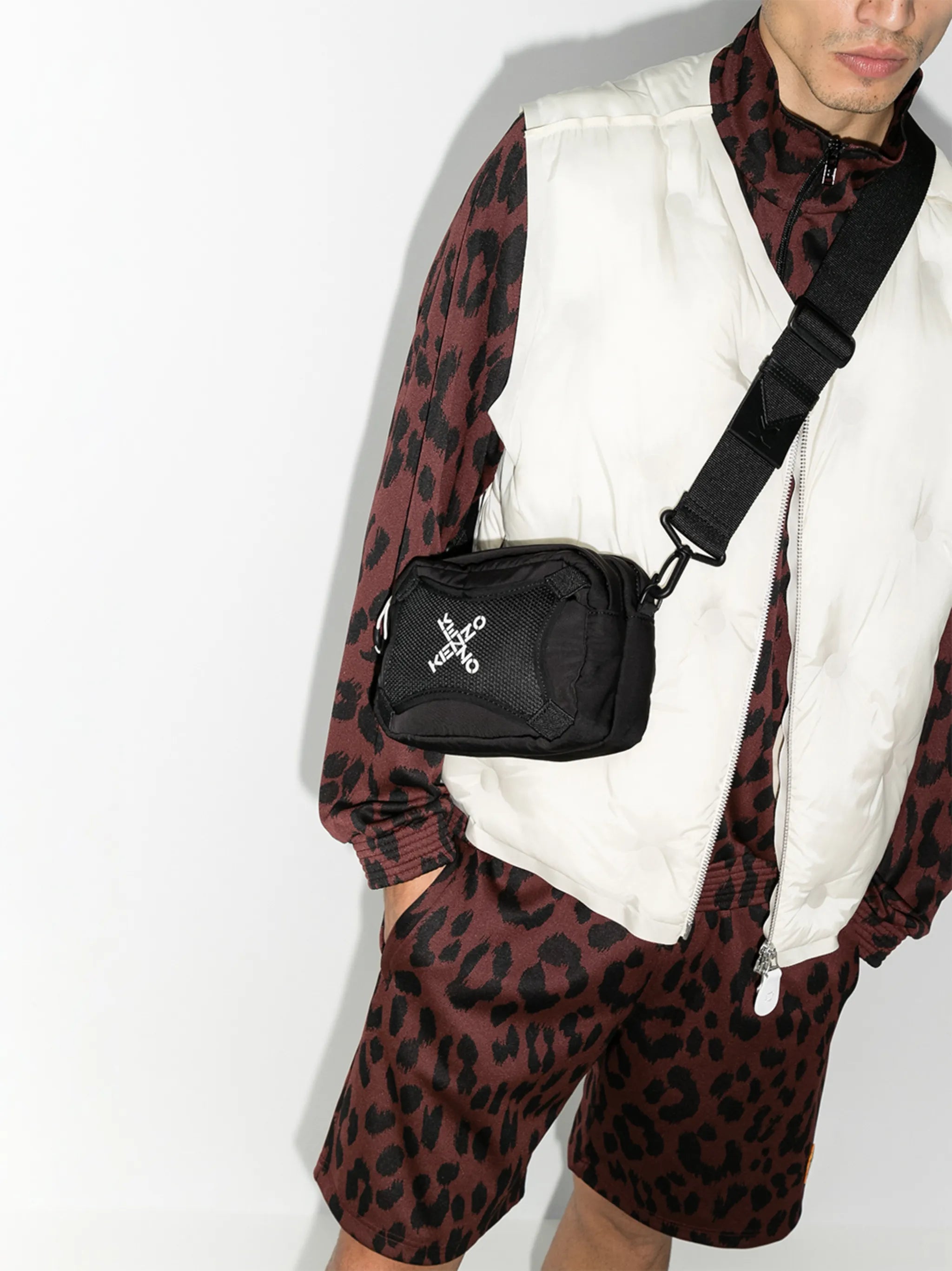 Active logo-print crossbody bag