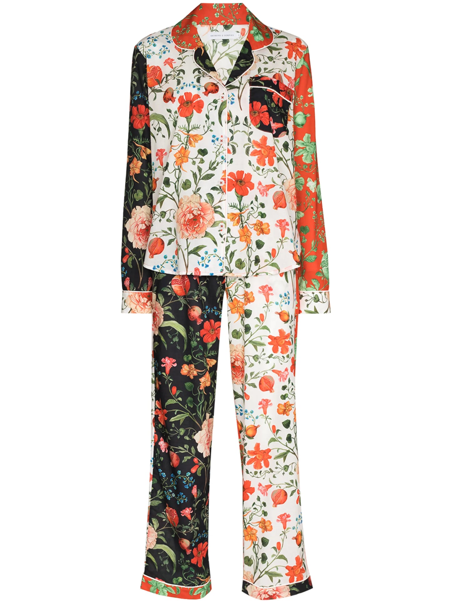 Persephone floral-print two-piece pyjamas