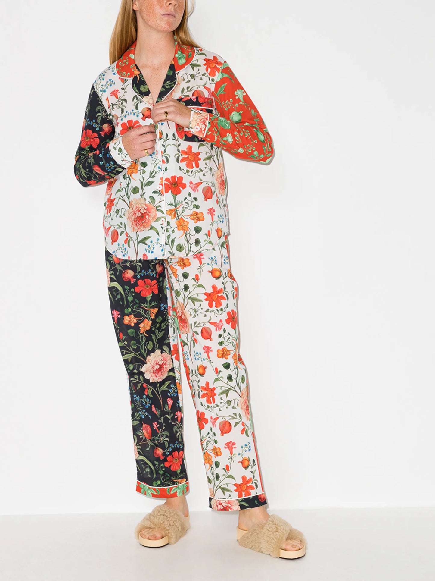 Persephone floral-print two-piece pyjamas