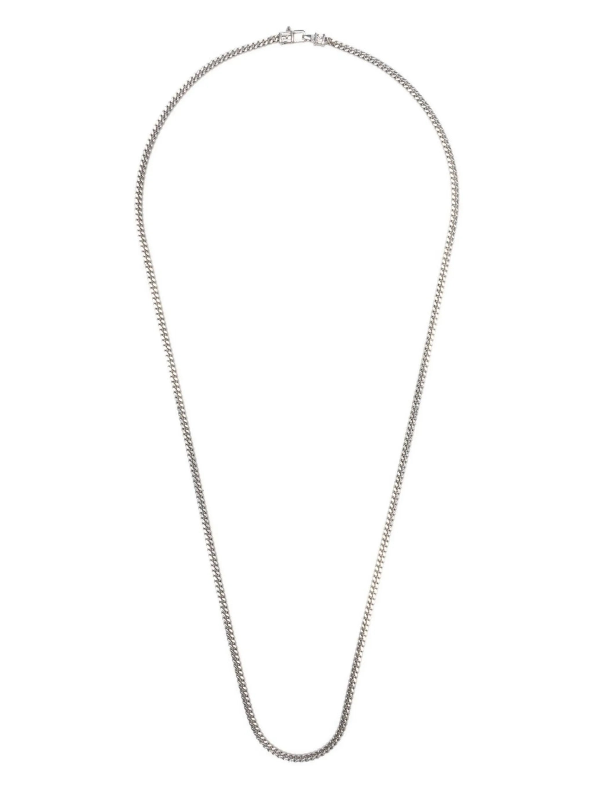 sterling silver curb-chain necklace