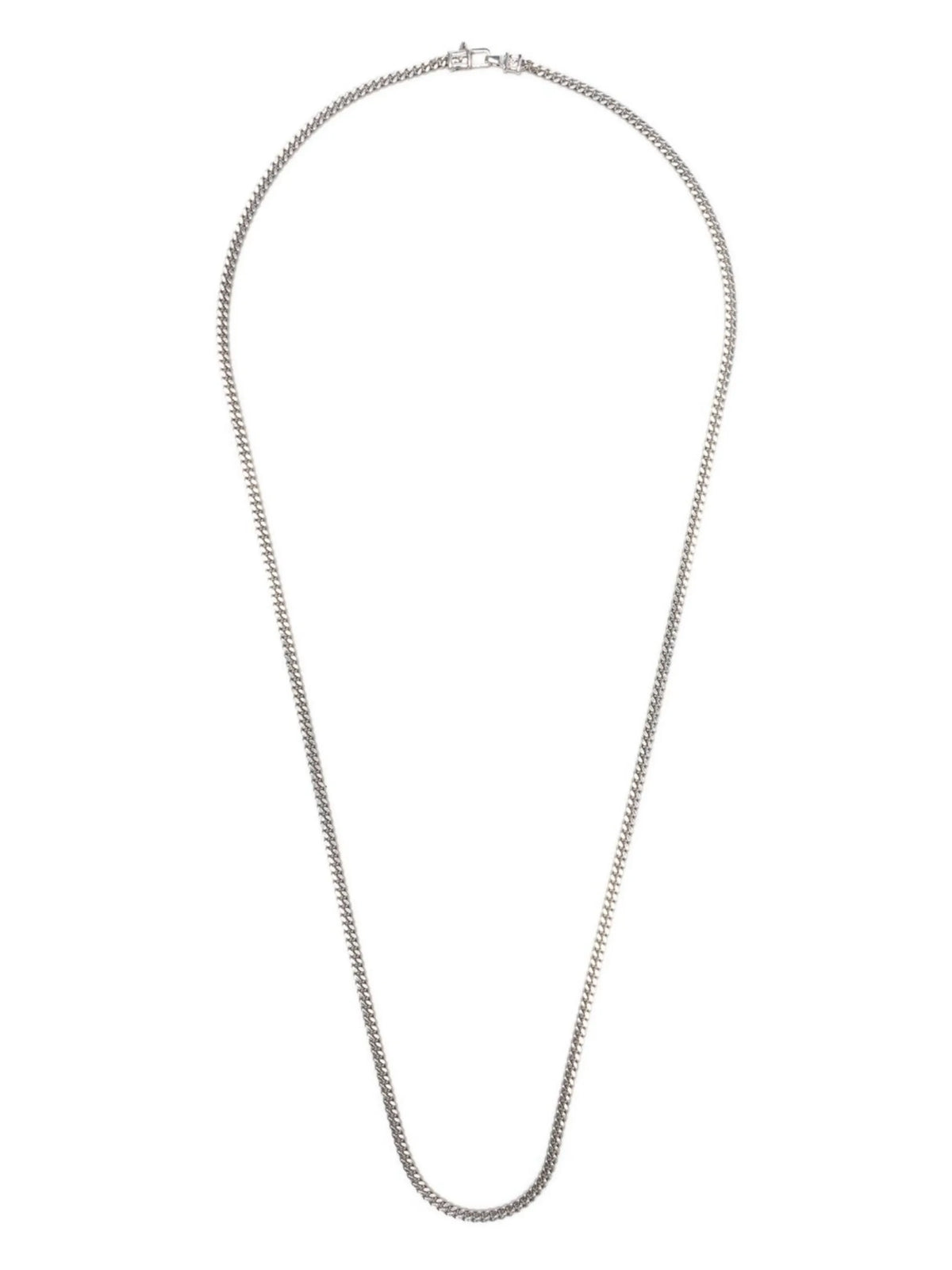 sterling silver curb-chain necklace