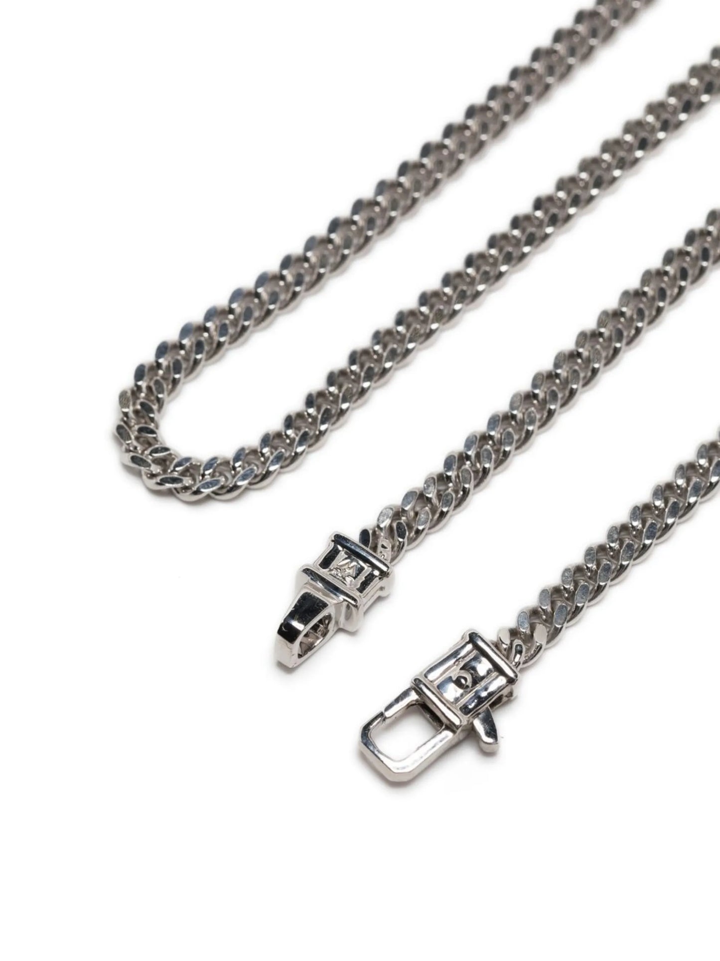 sterling silver curb-chain necklace