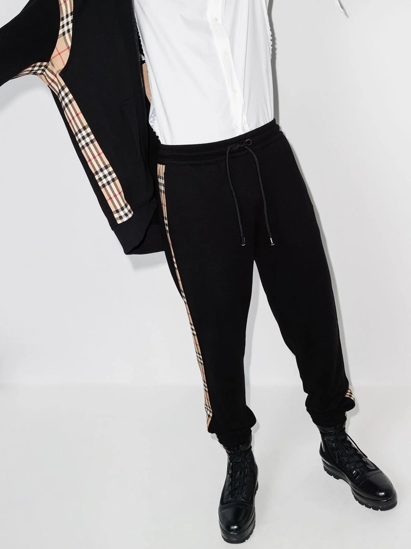 Vintage Check panelled track pants