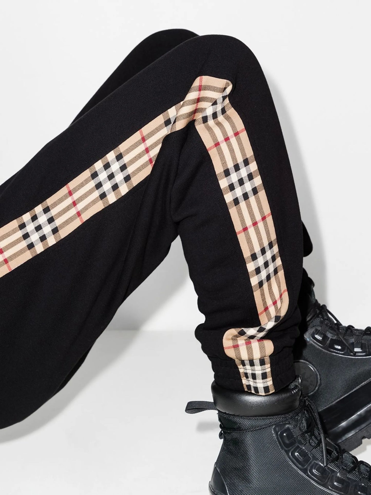 Vintage Check panelled track pants