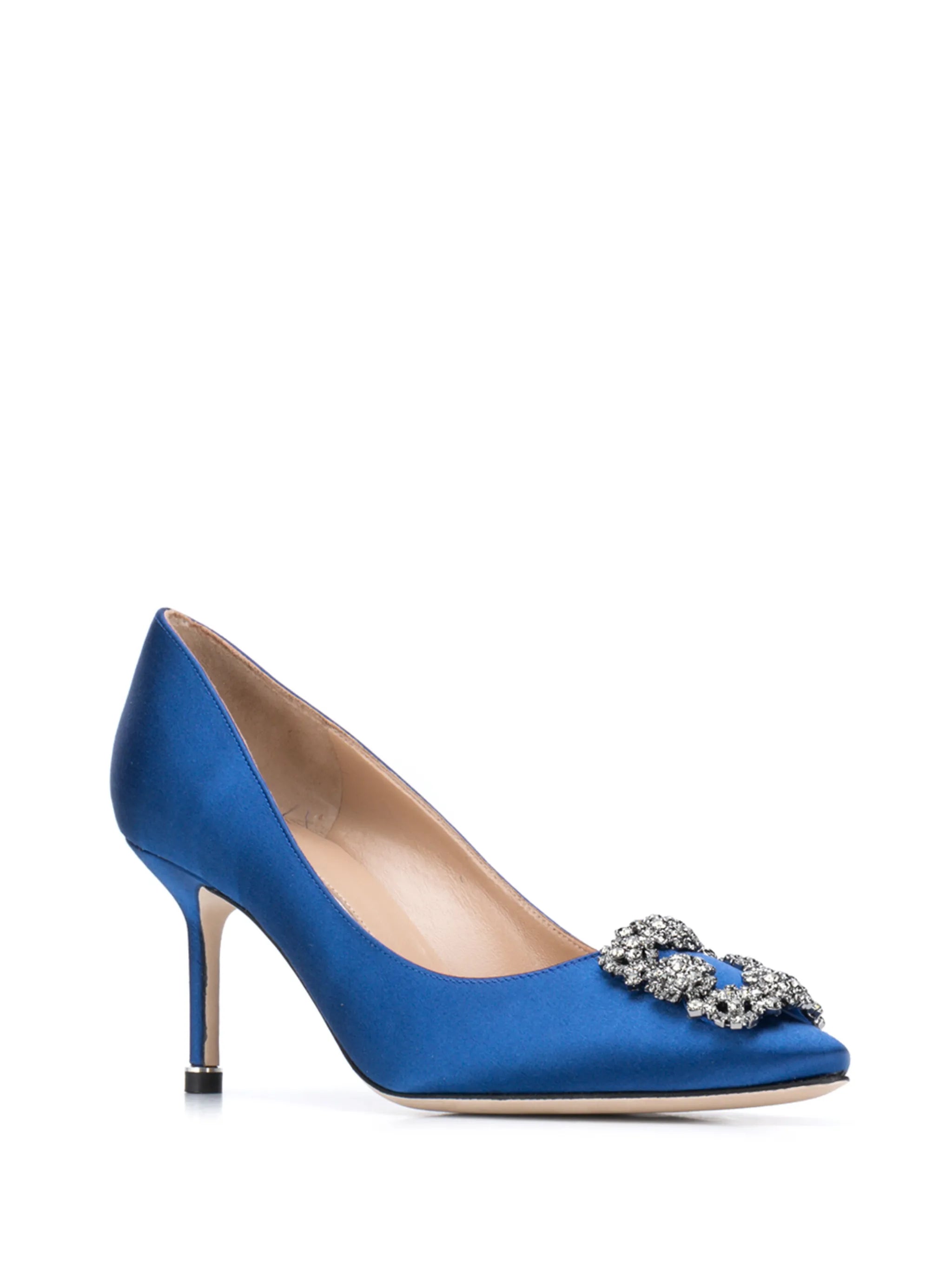Hangisi 70mm embellished buckle pumps