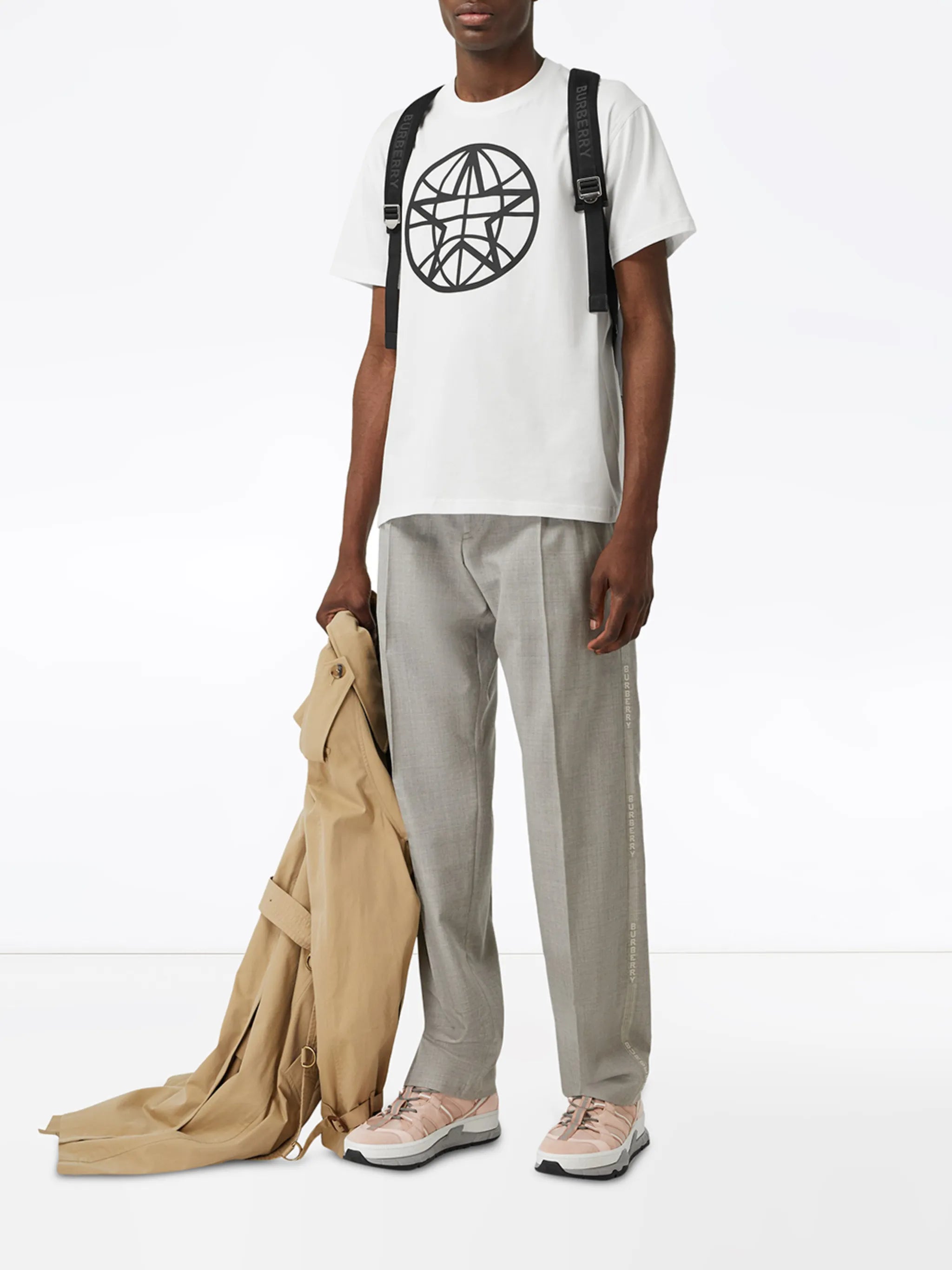 globe graphic oversized T-shirt