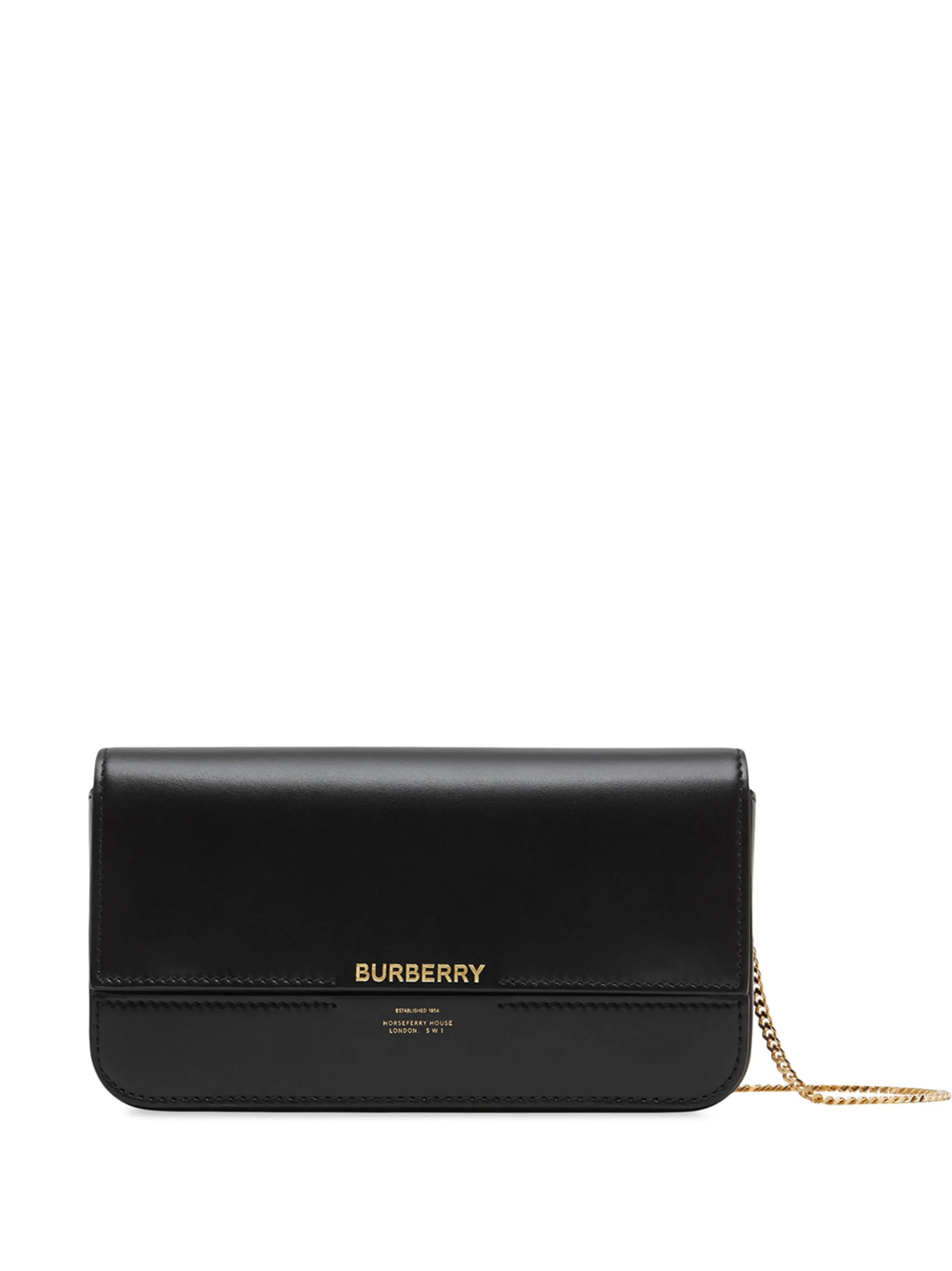 logo-print clutch bag