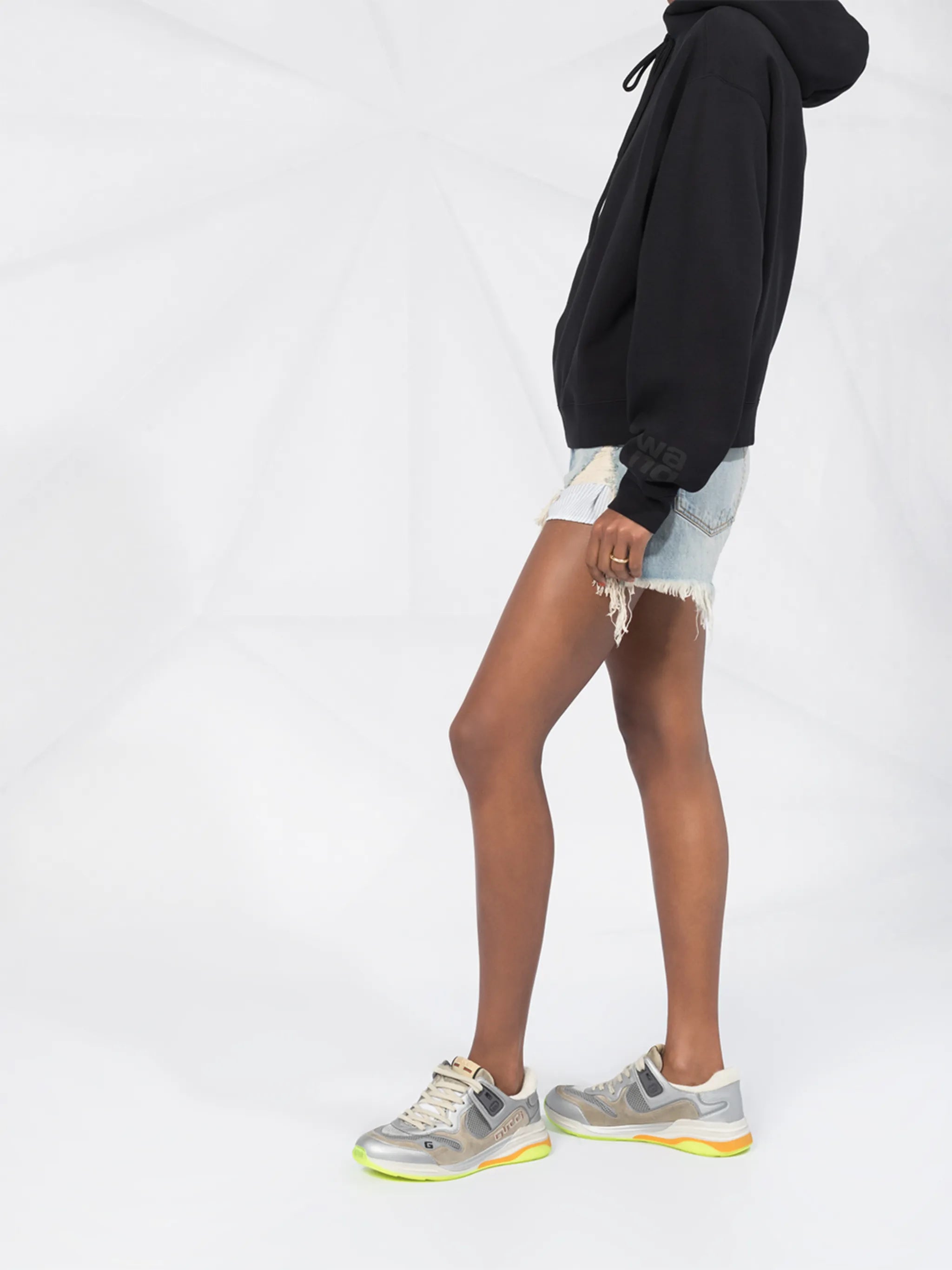 logo sleeve hoodie