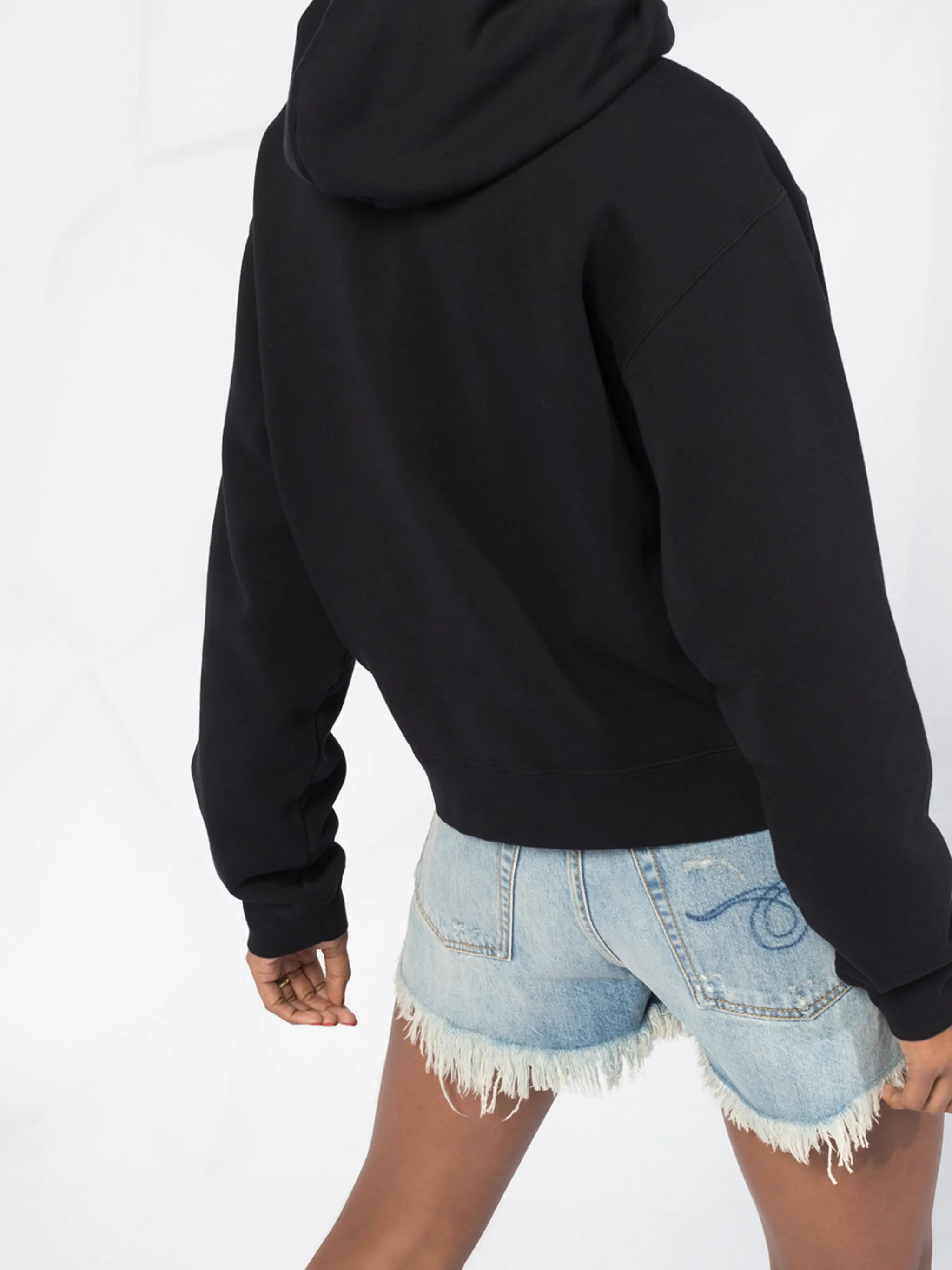 logo sleeve hoodie