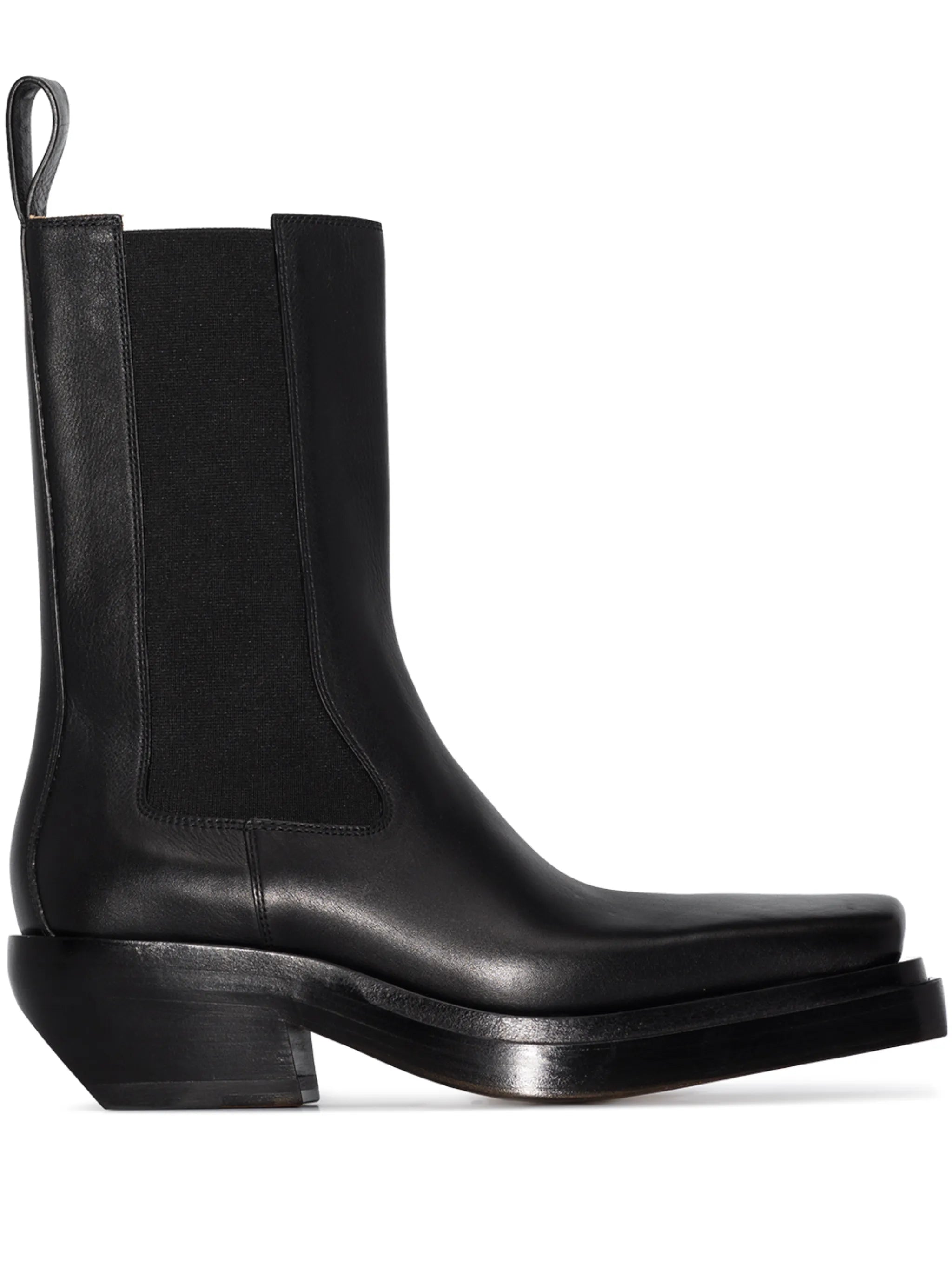 Lean cowboy leather boots