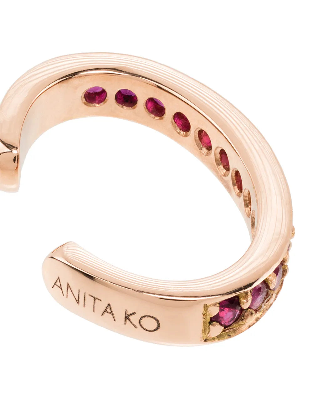 18kt rose gold ruby ear cuff