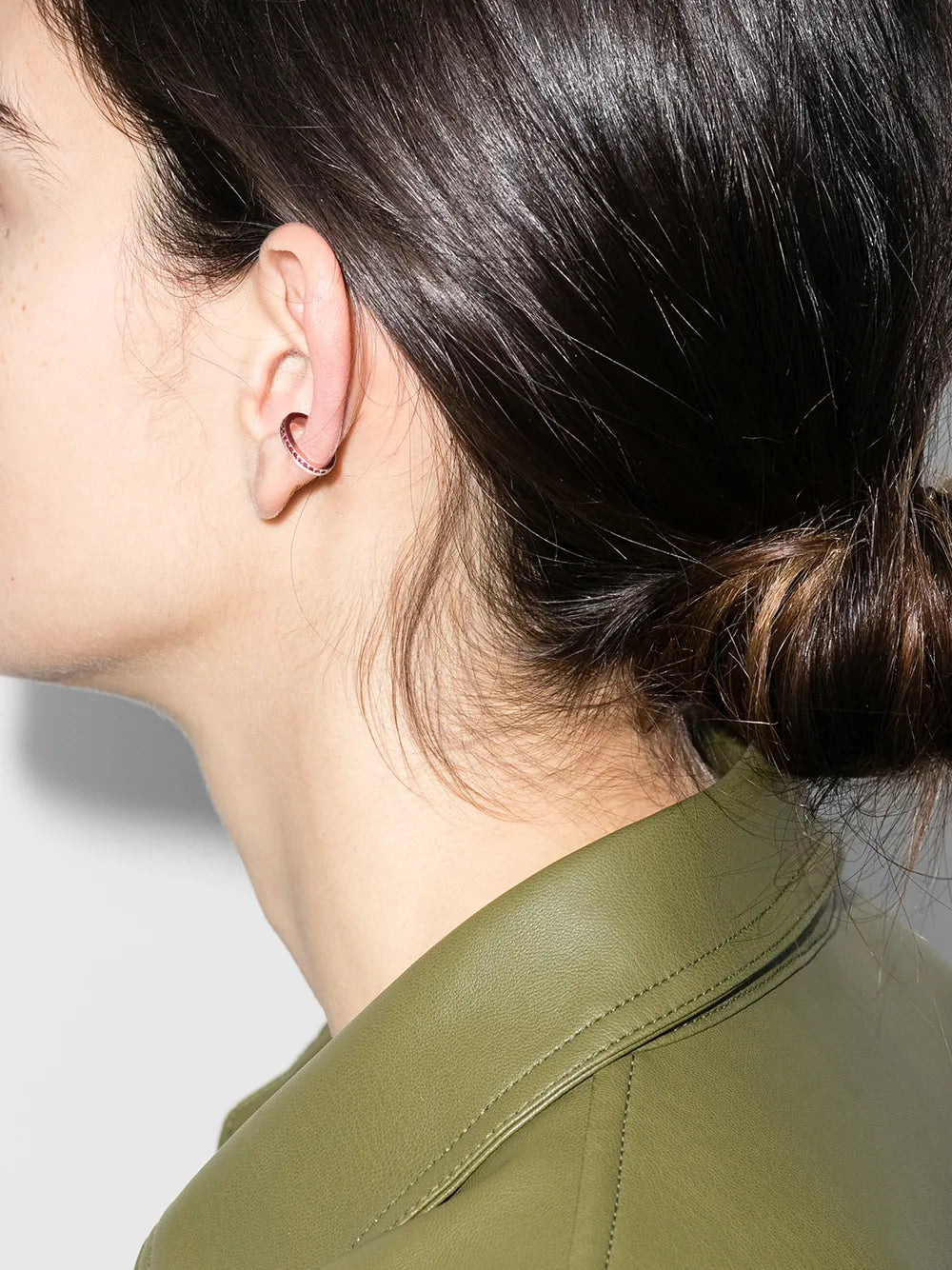18kt rose gold ruby ear cuff