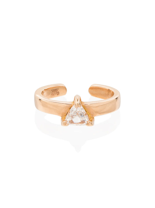 18kt rose gold Trillion diamond ear cuff