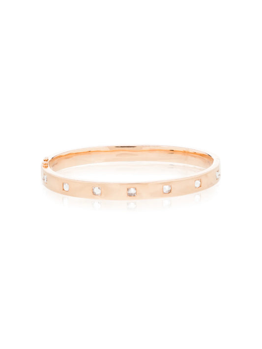 18kt rose gold Oval diamond bracelet