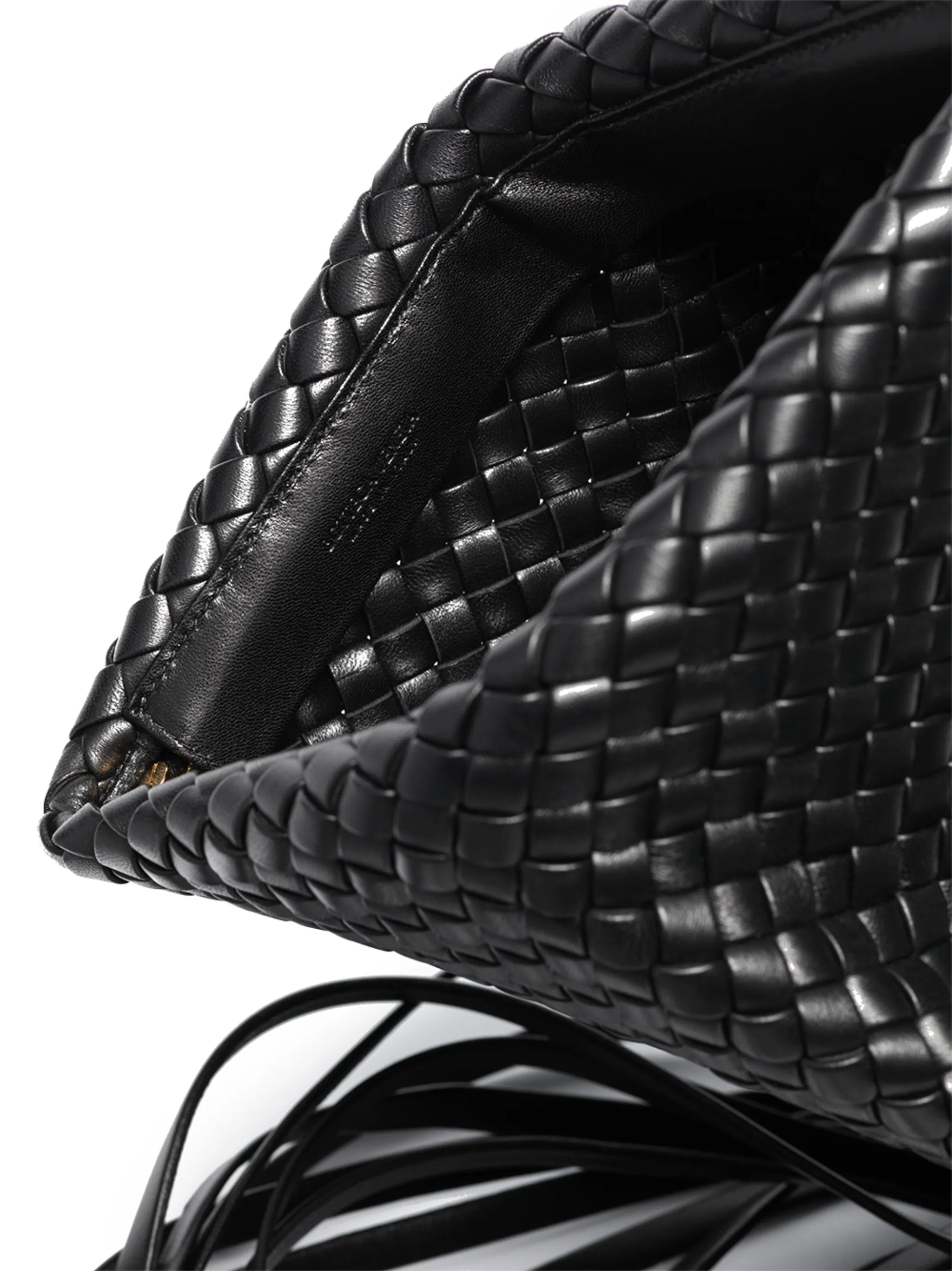 fringe crisscross clutch