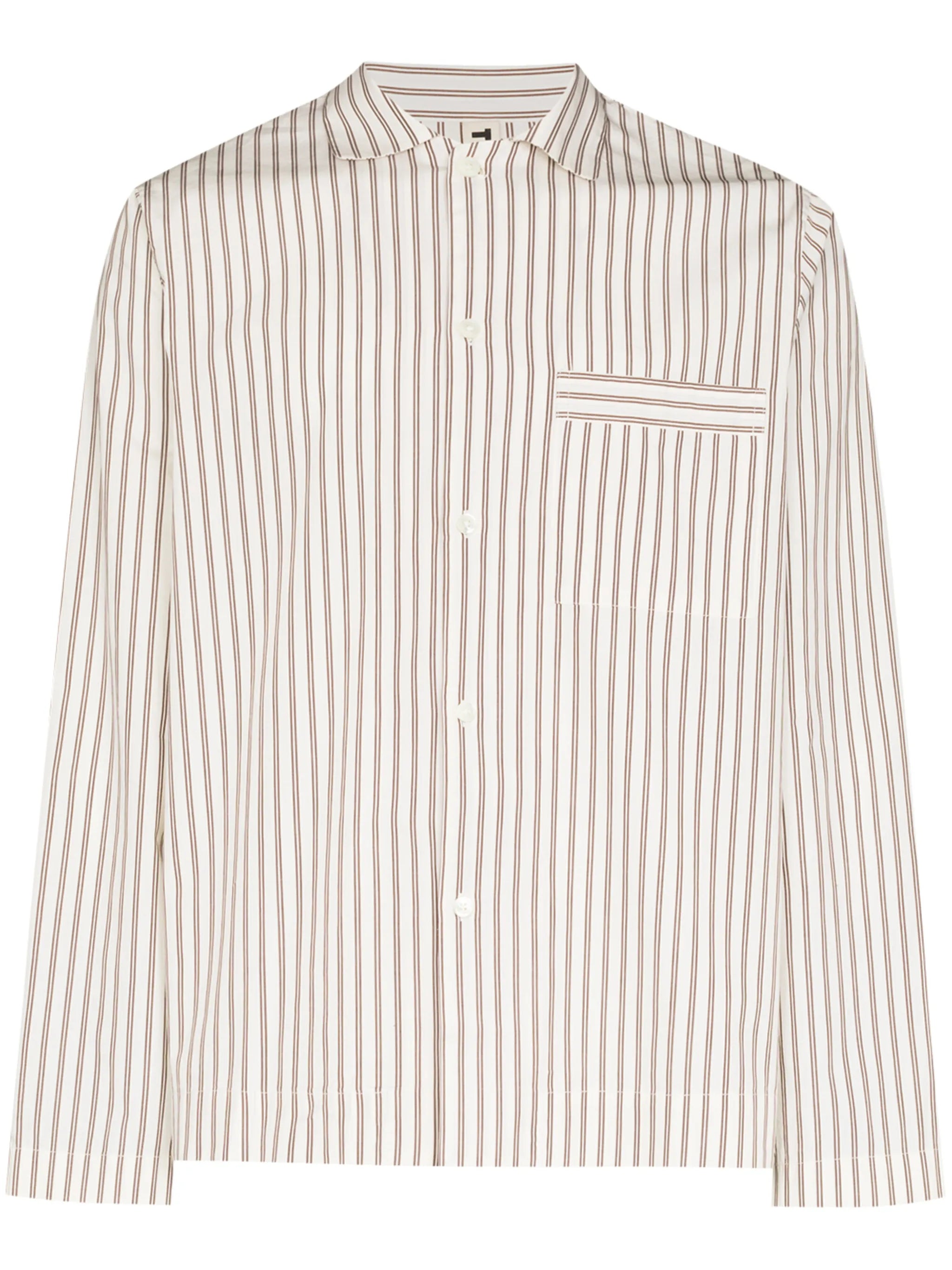 striped organic cotton pajama shirt