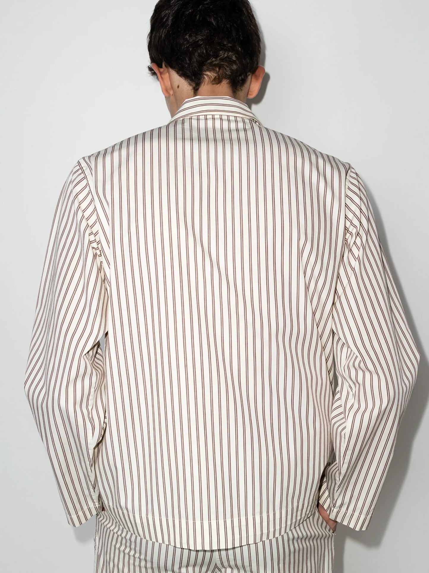 striped organic cotton pajama shirt