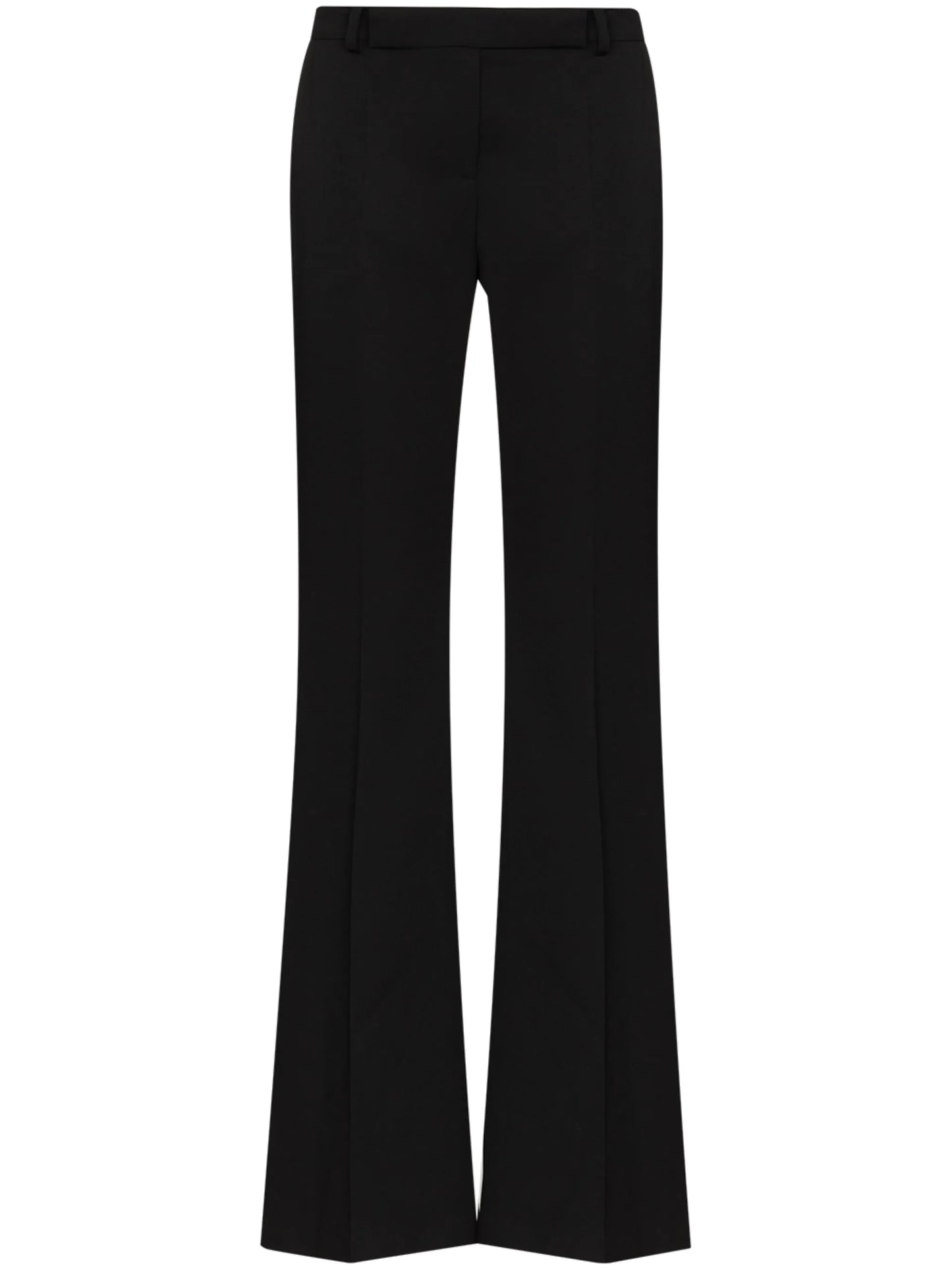 high-waisted wool trousers