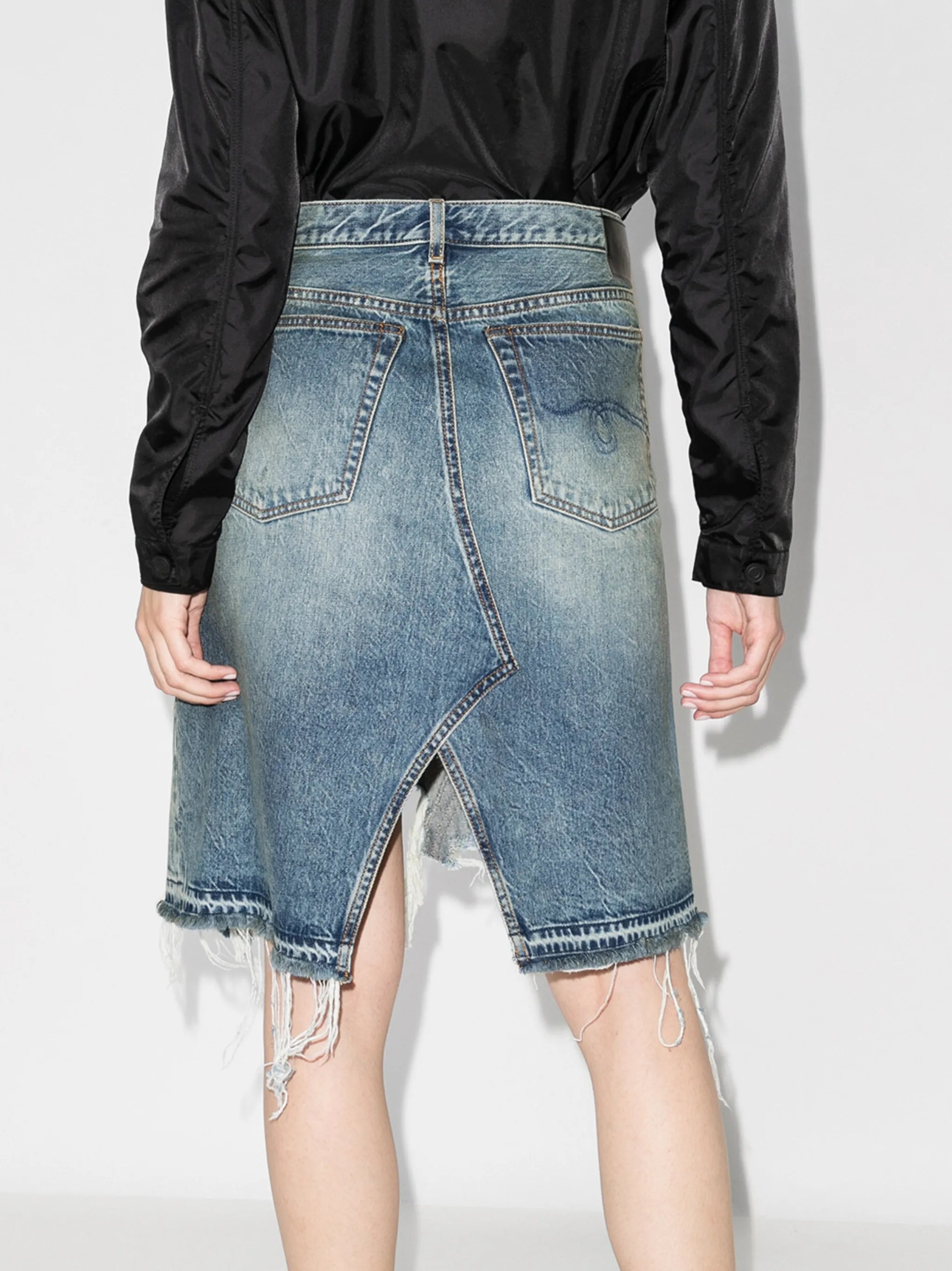 Norbury denim midi skirt