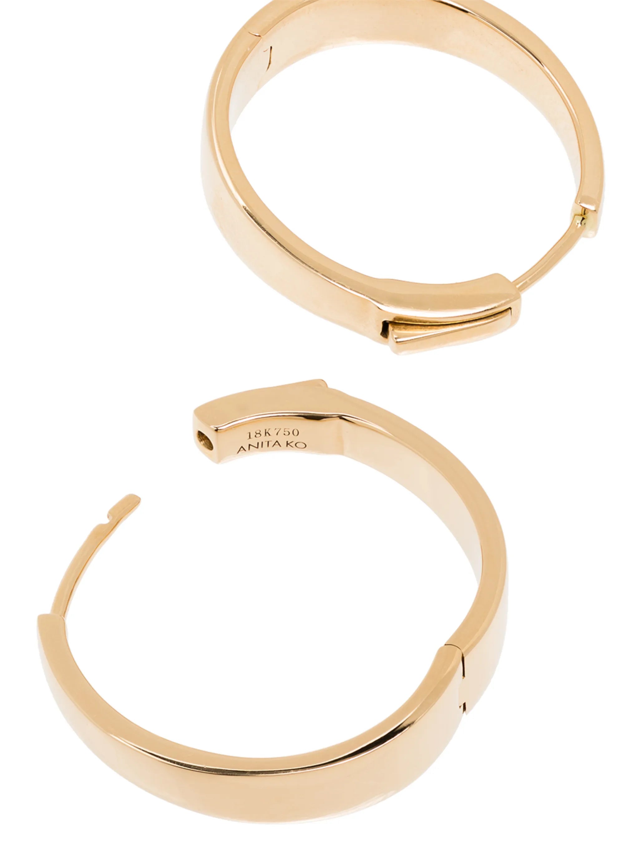 18kt yellow gold Meryl hoop earrings