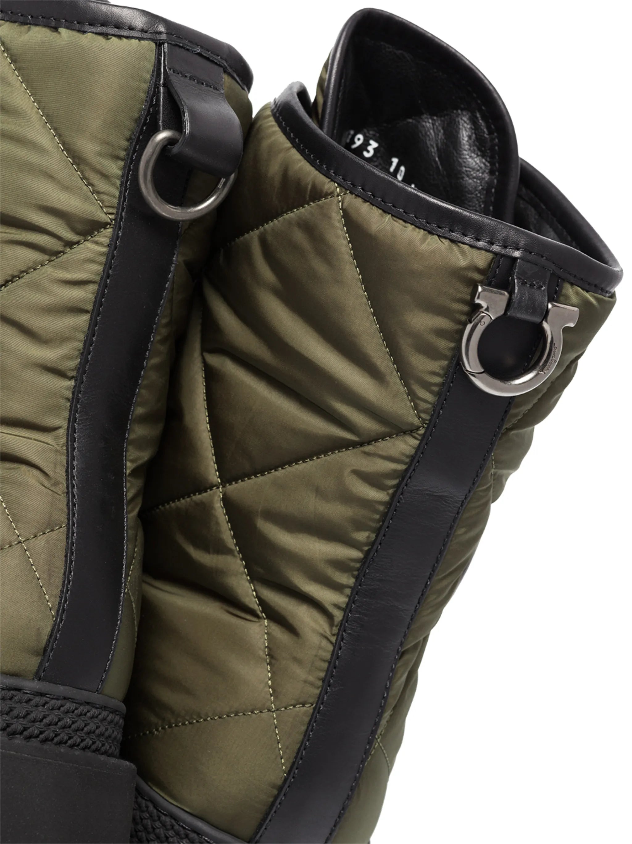 logo-patch quilted combat boots
