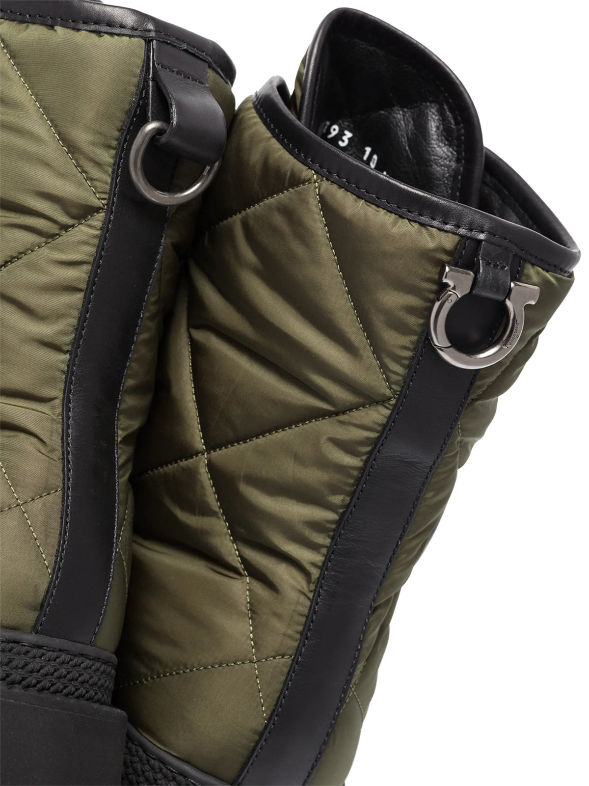 logo-patch quilted combat boots