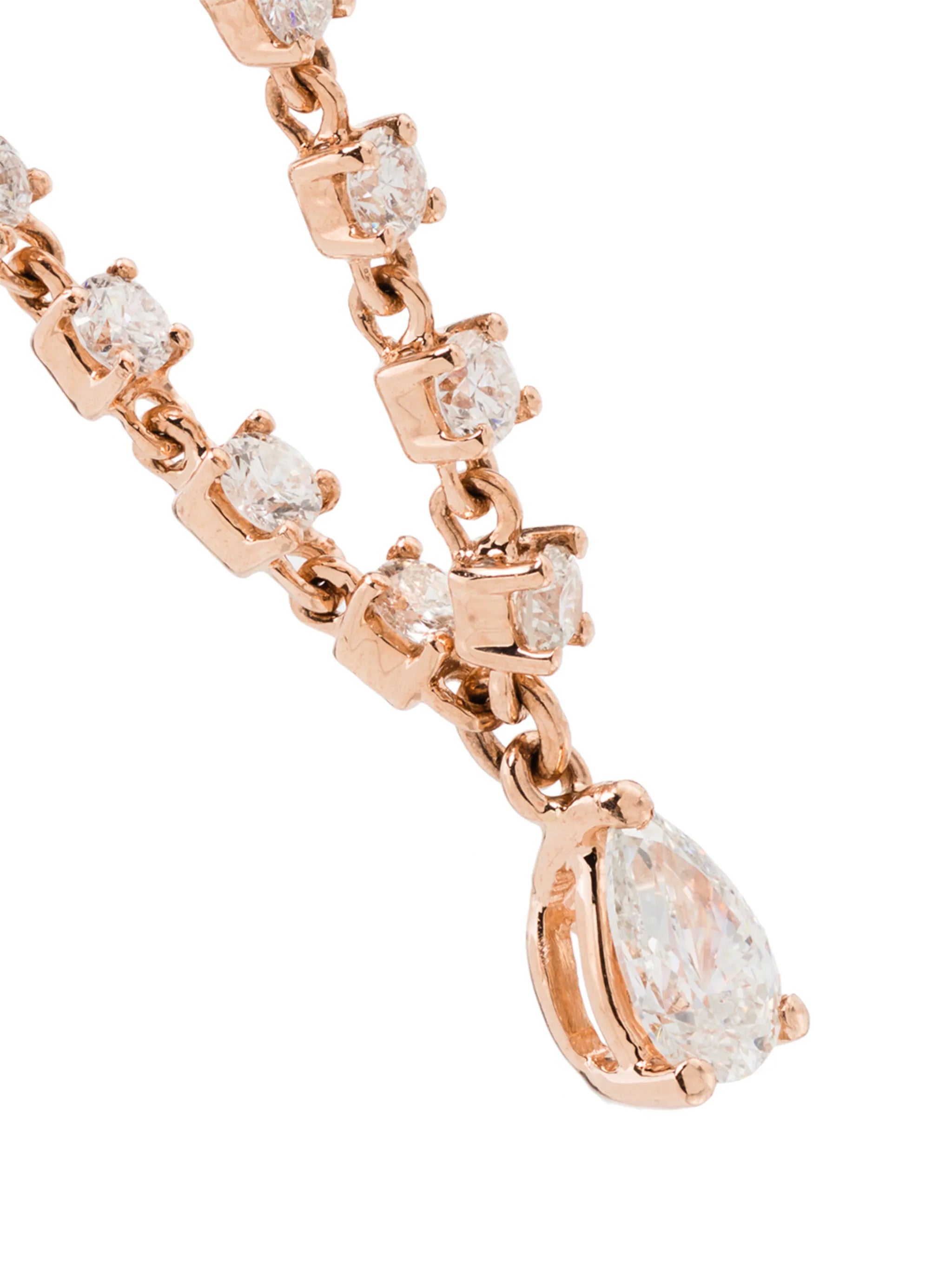 18kt rose gold Olivia diamond drop earring