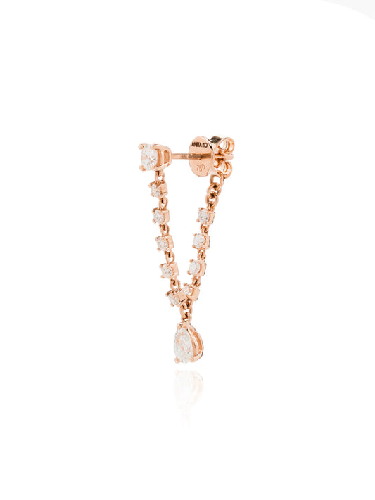18kt rose gold Olivia diamond drop earring