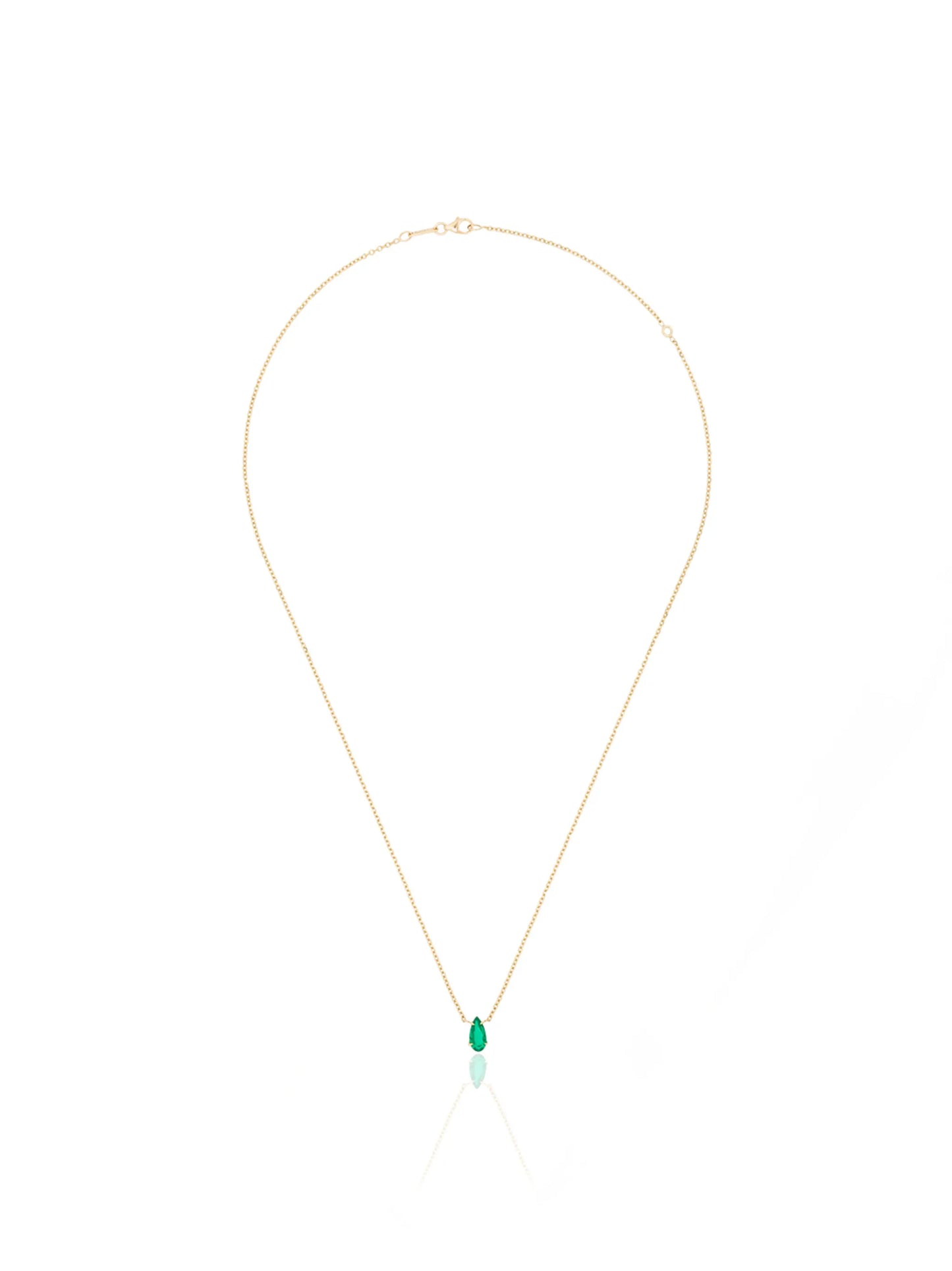 emerald solitaire necklace