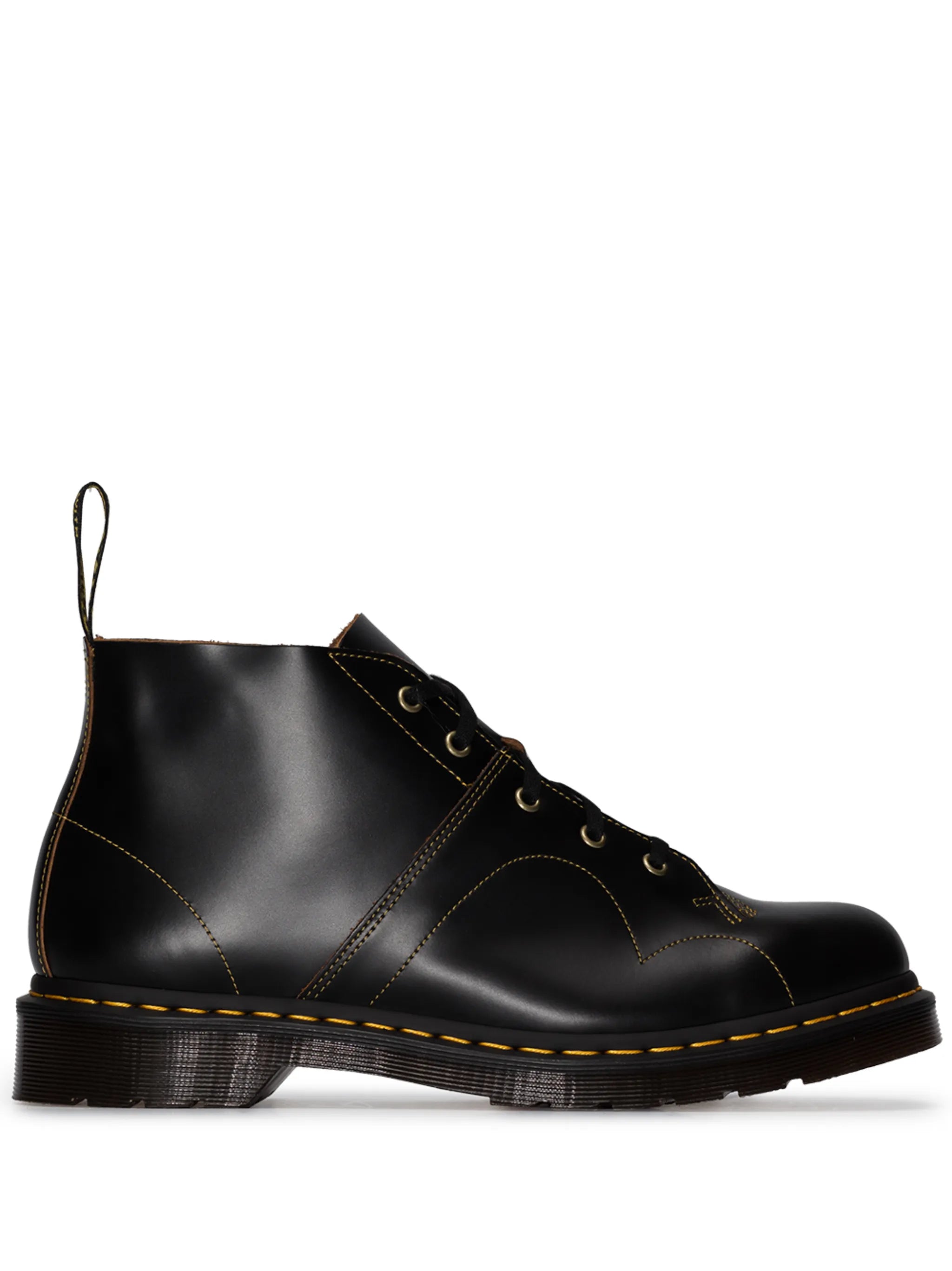 leather lace-up booties