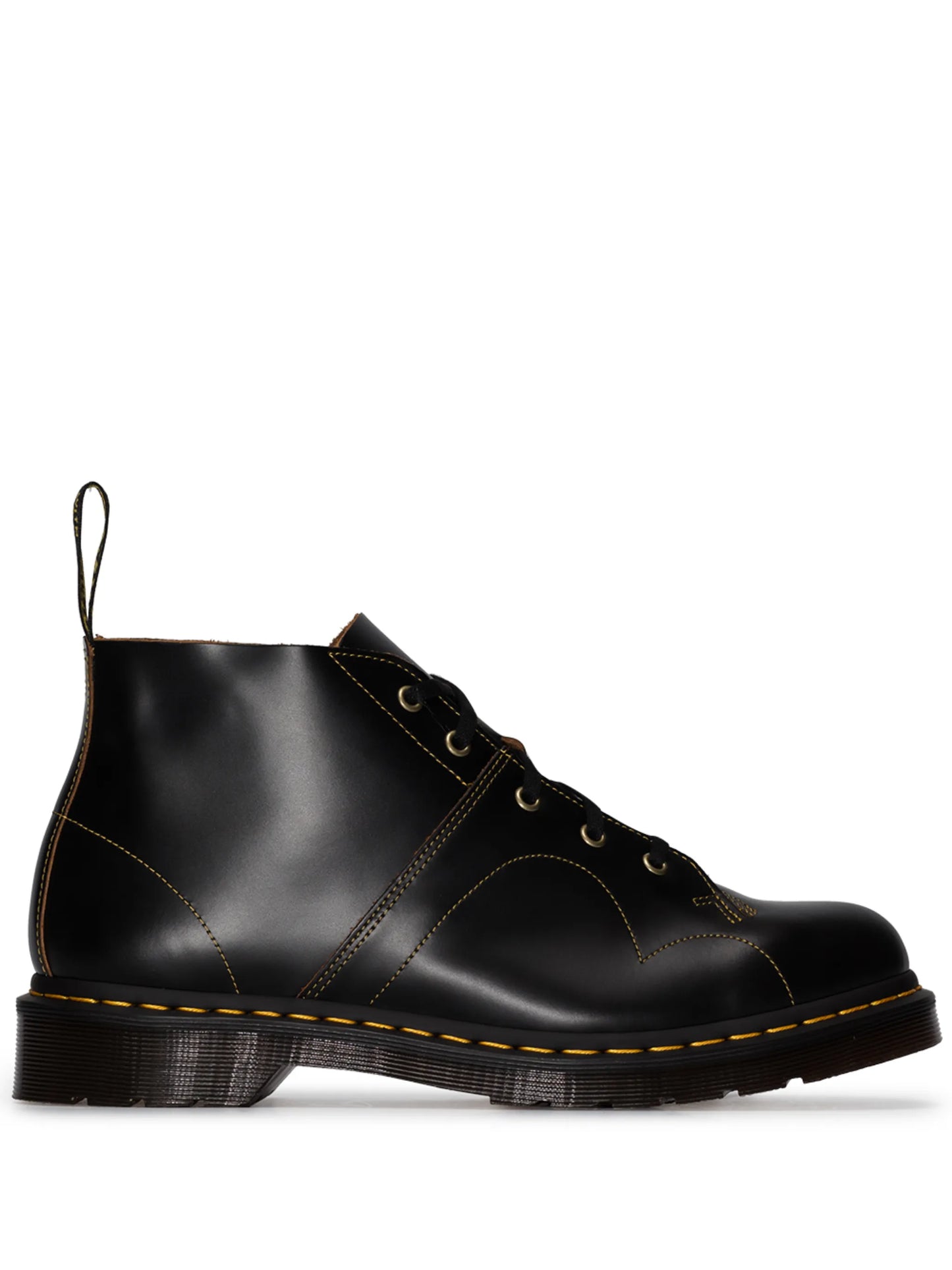 leather lace-up booties