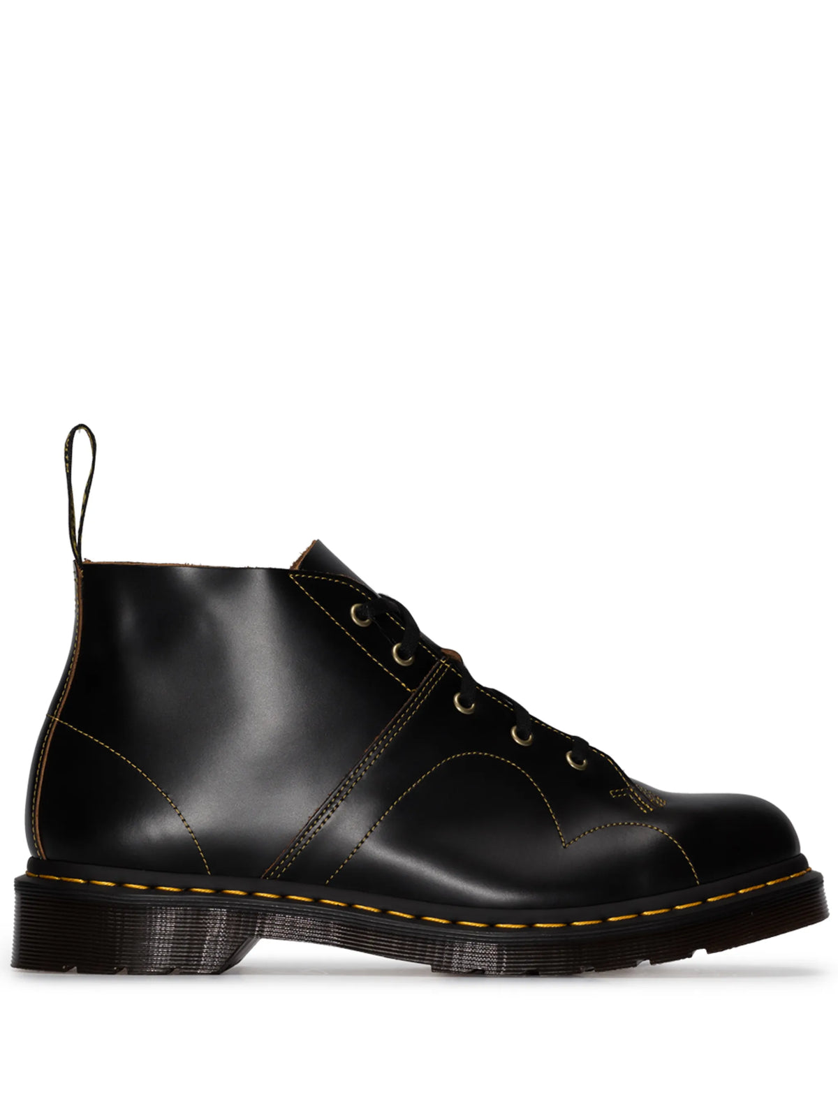 leather lace-up booties
