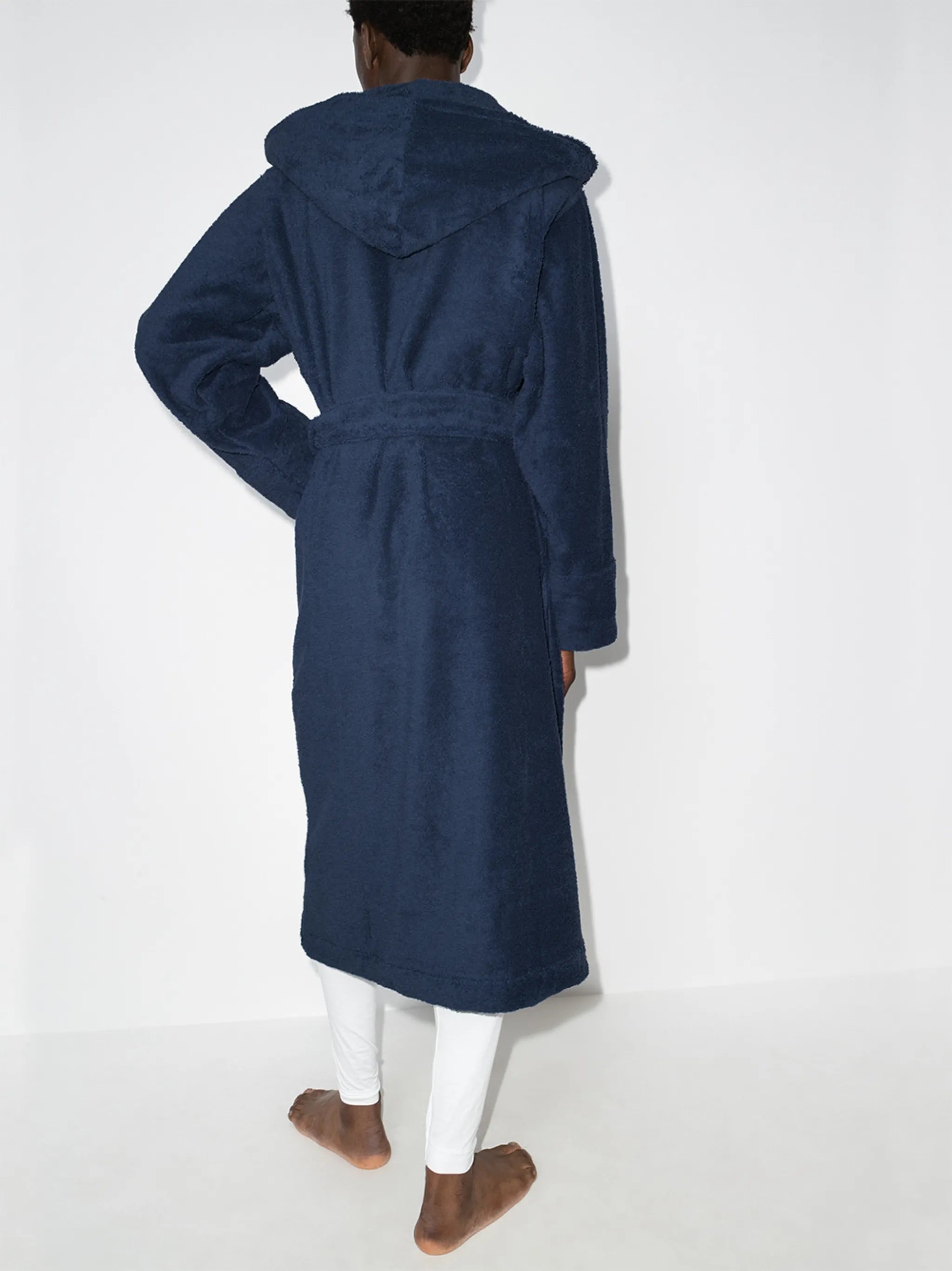 hooded organic cotton dressing gown