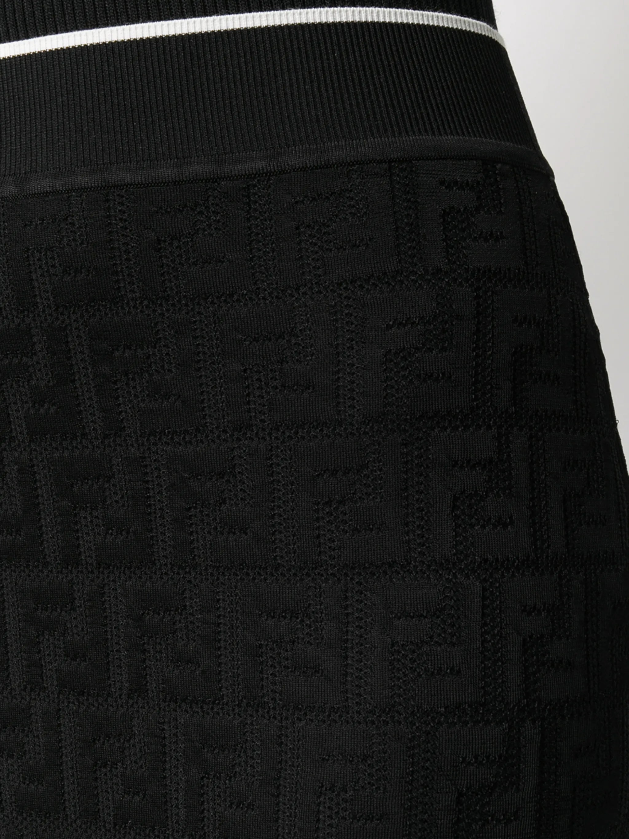 monogram pattern knitted skirt