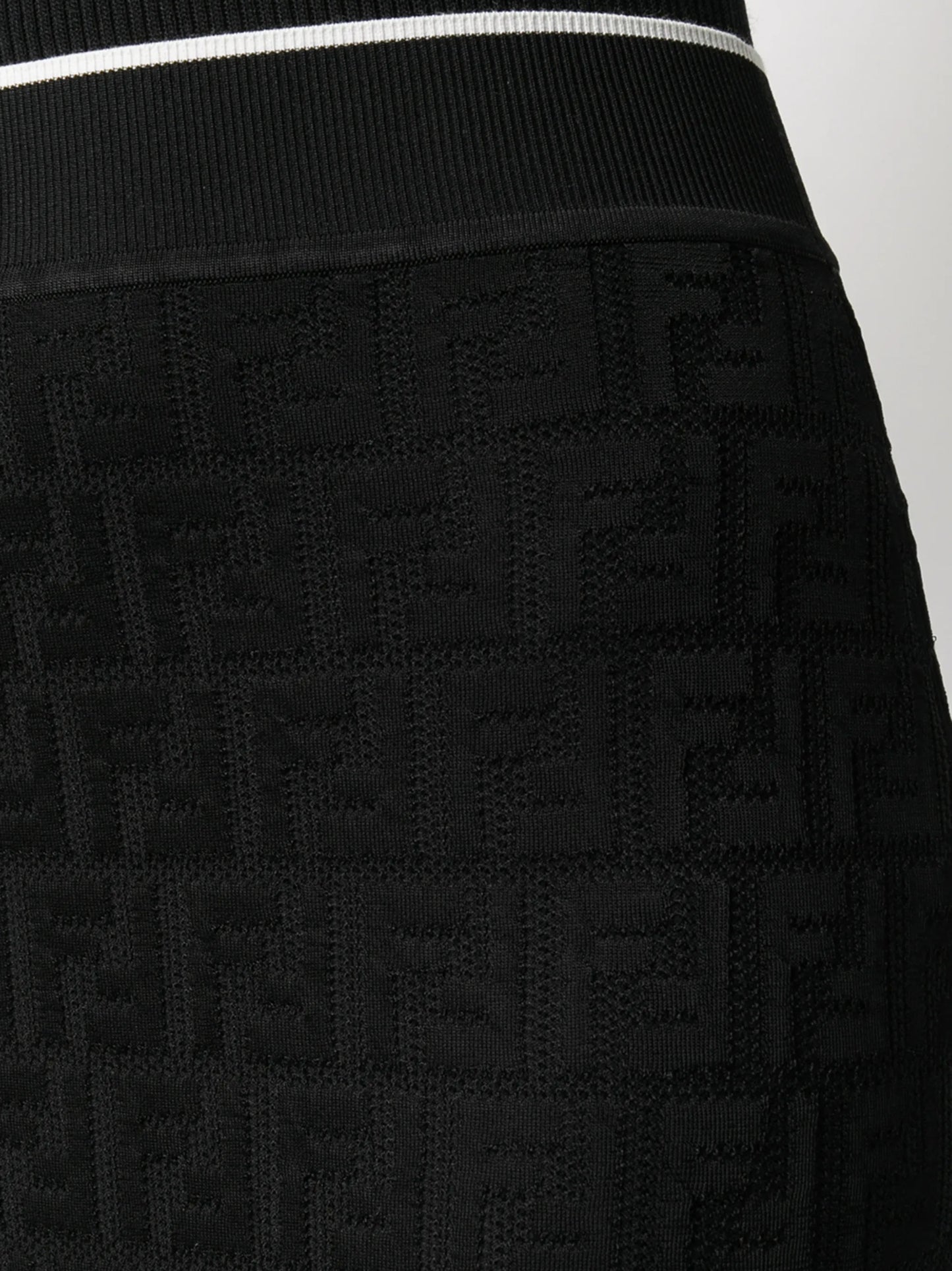 monogram pattern knitted skirt