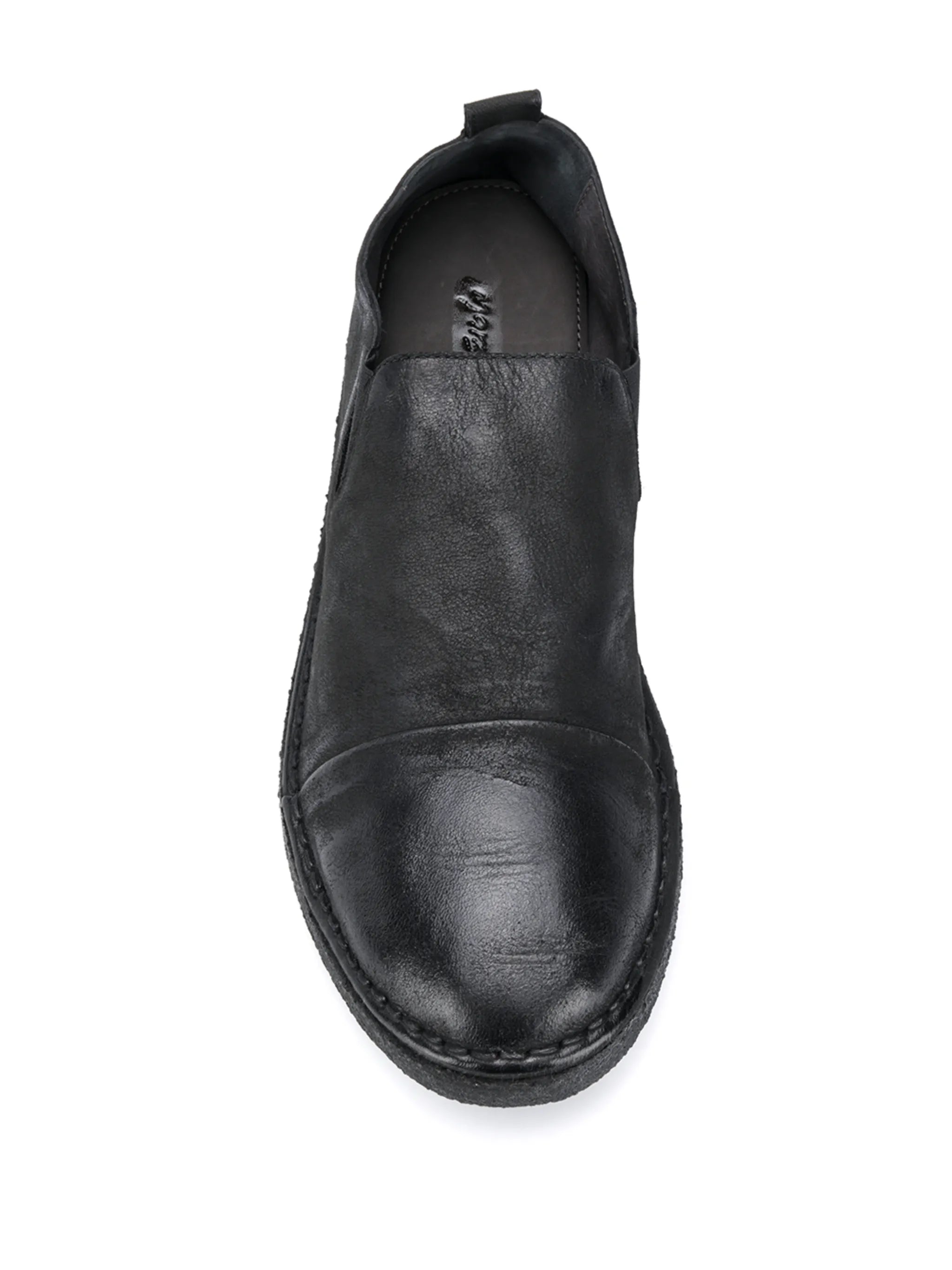distressed-effect slip-on loafers
