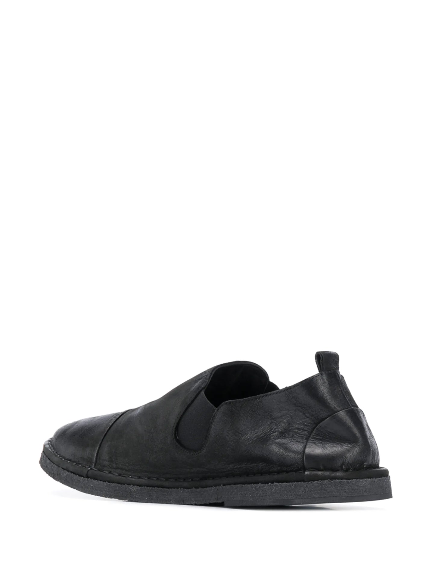 distressed-effect slip-on loafers