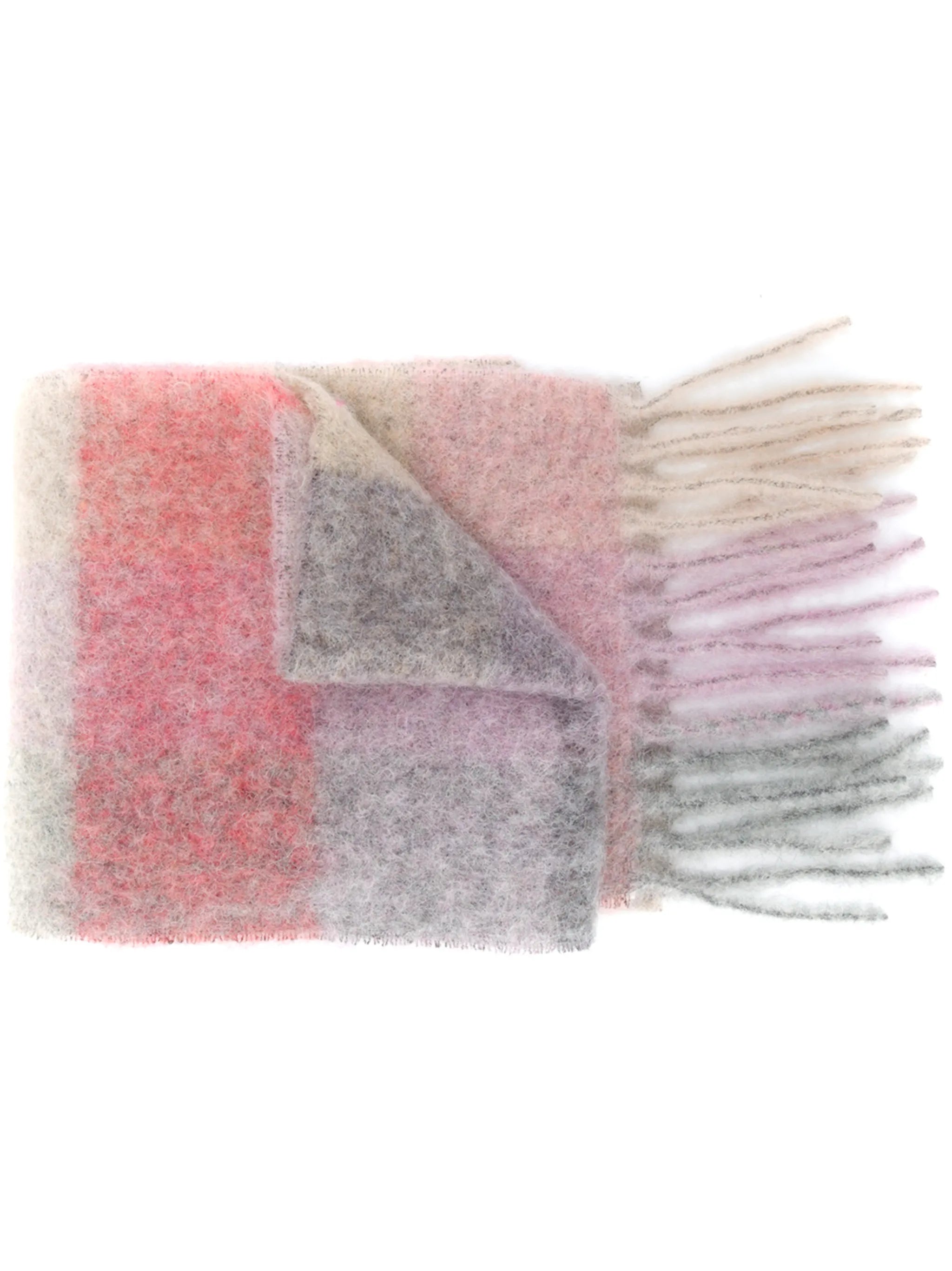 mohair checked scarf
