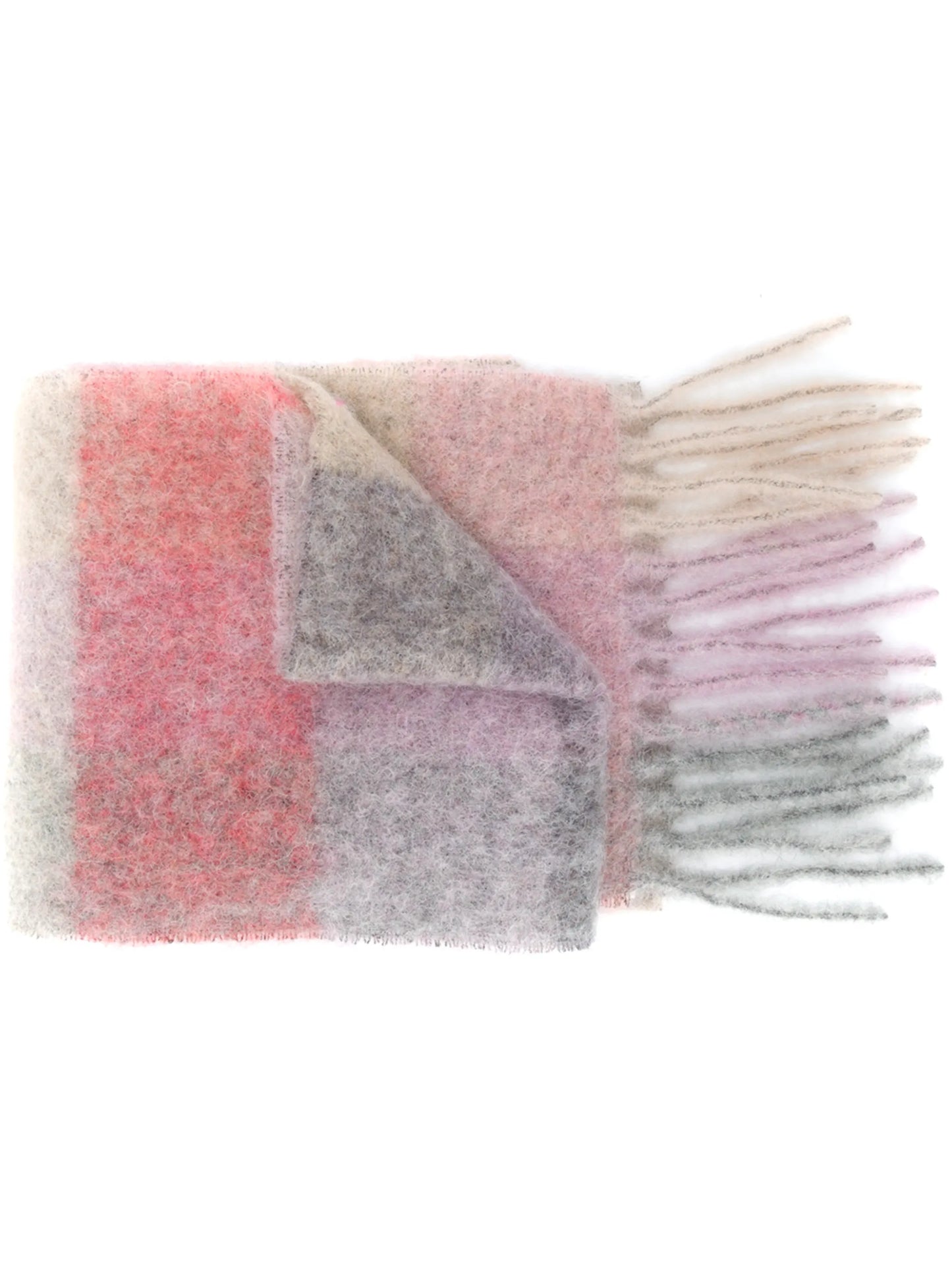 mohair checked scarf