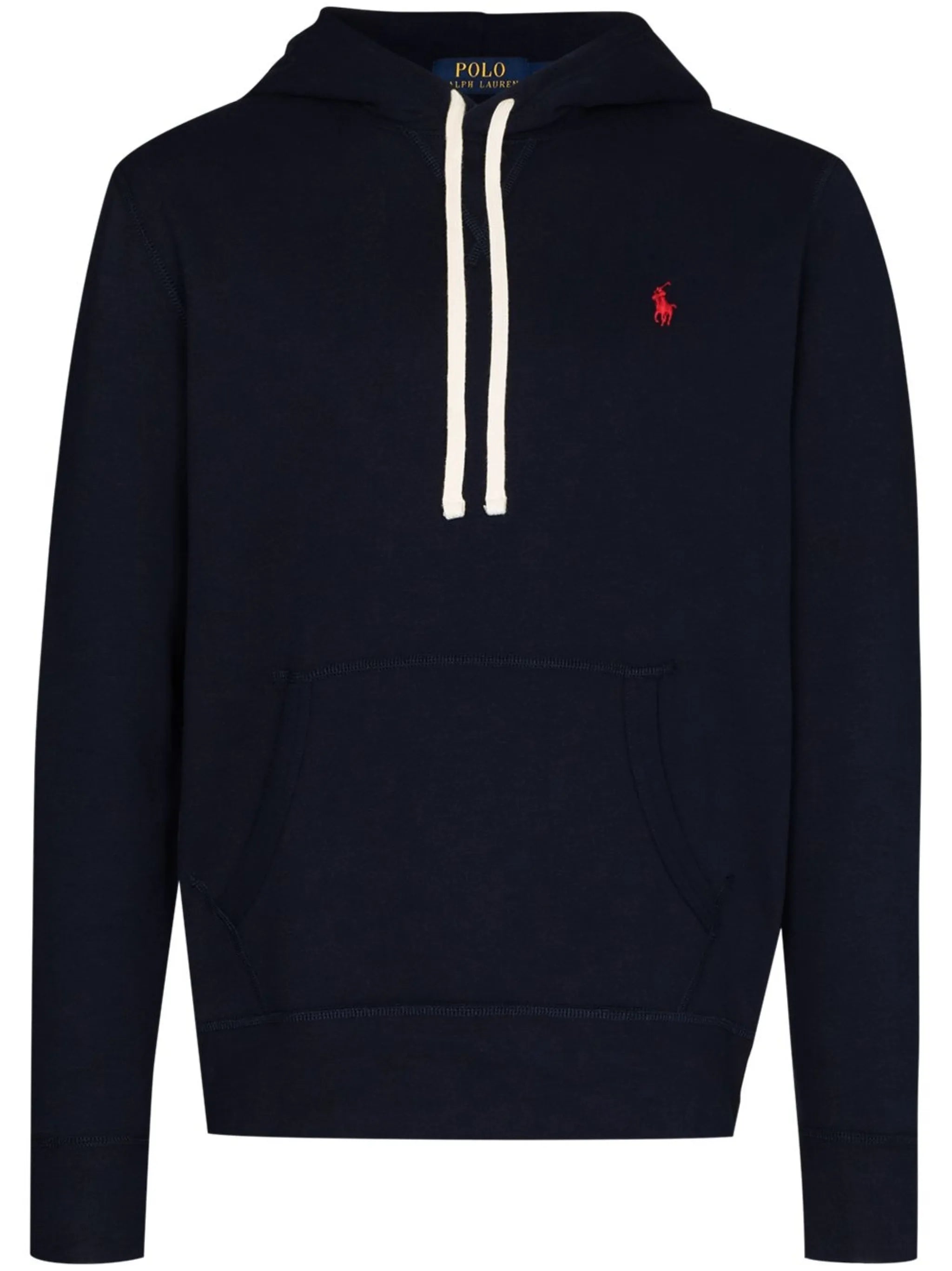 logo-embroidered drawstring hoodie