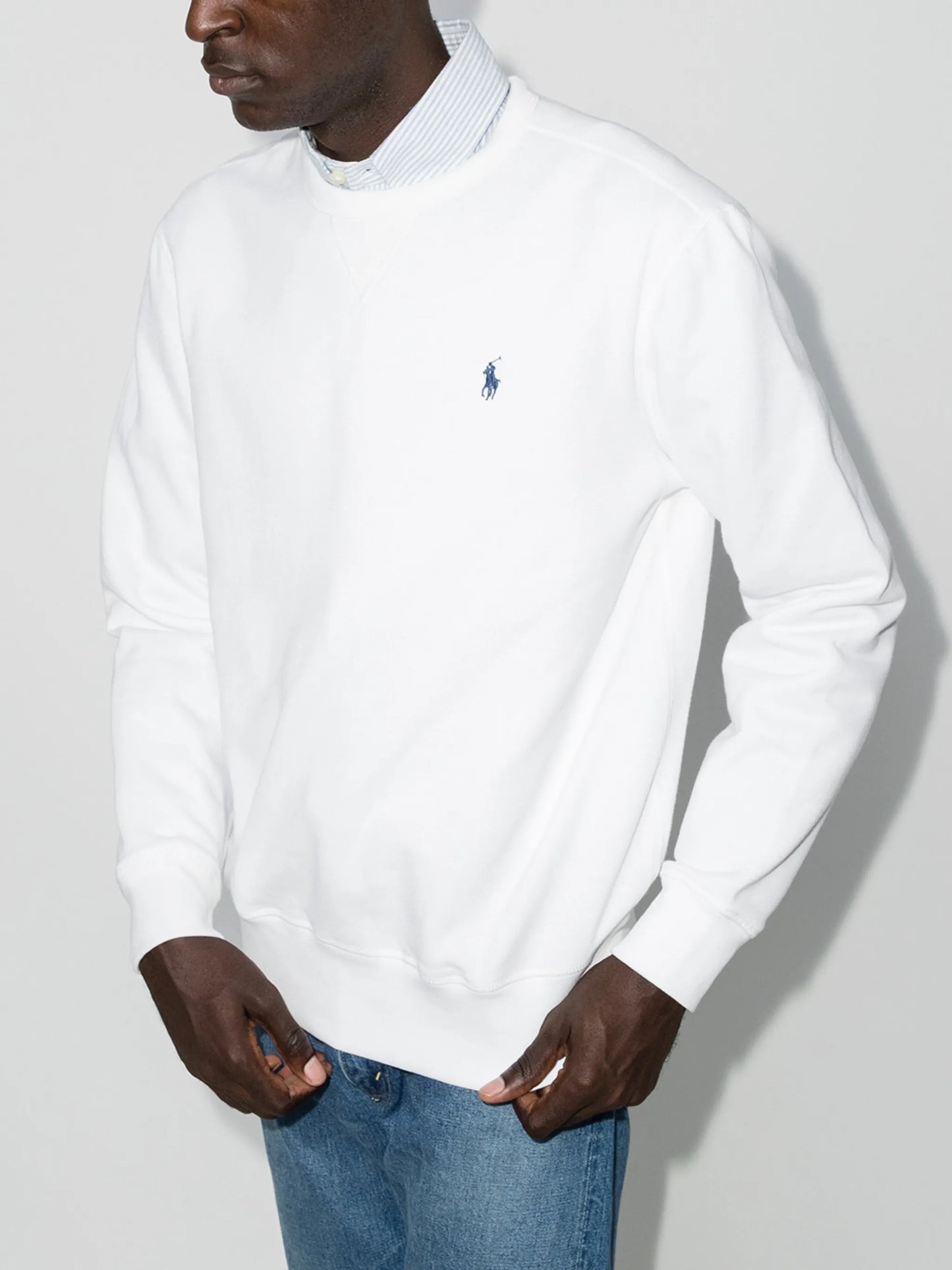 embroidered logo sweatshirt