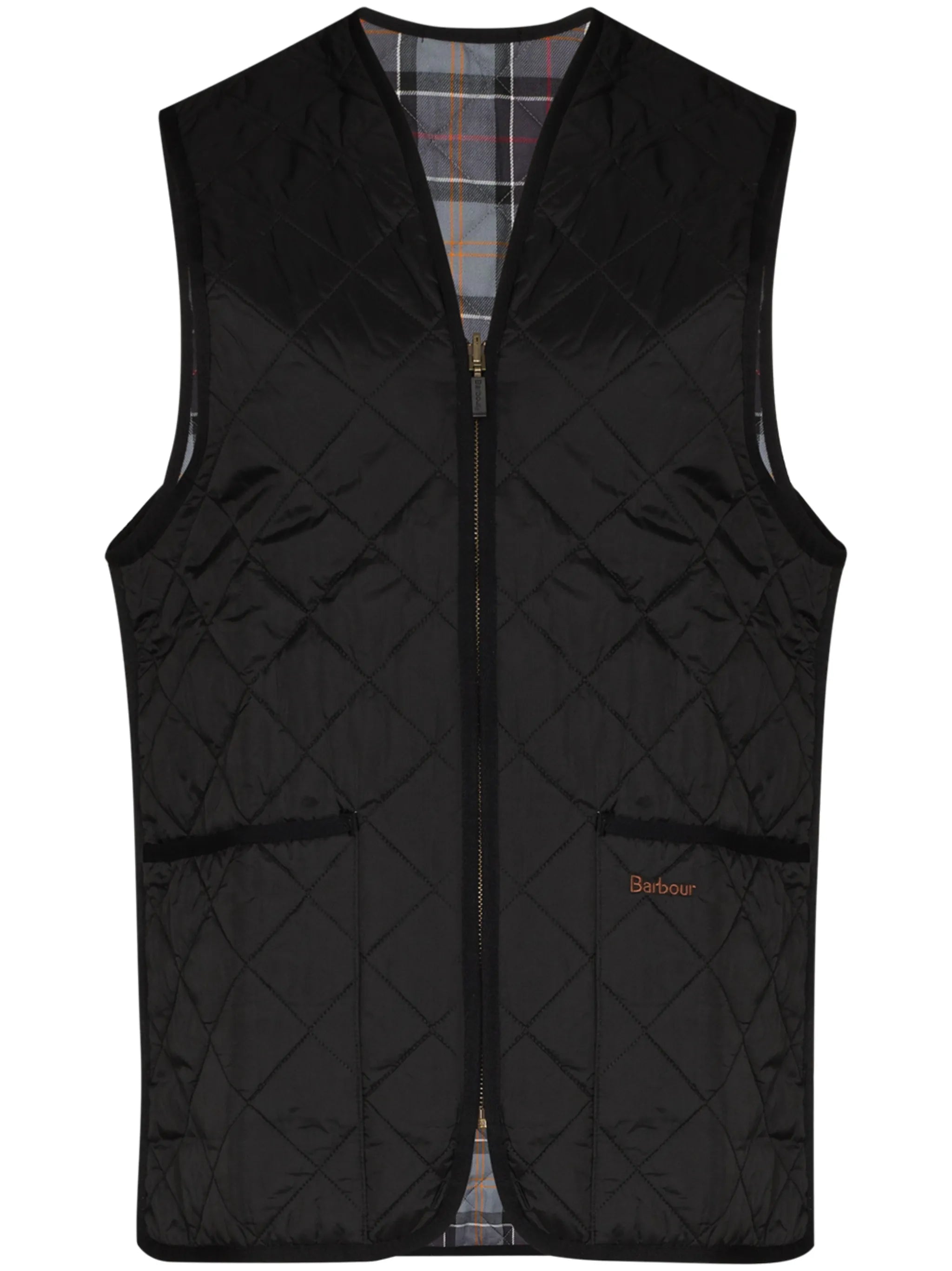 diamond-quilted gilet