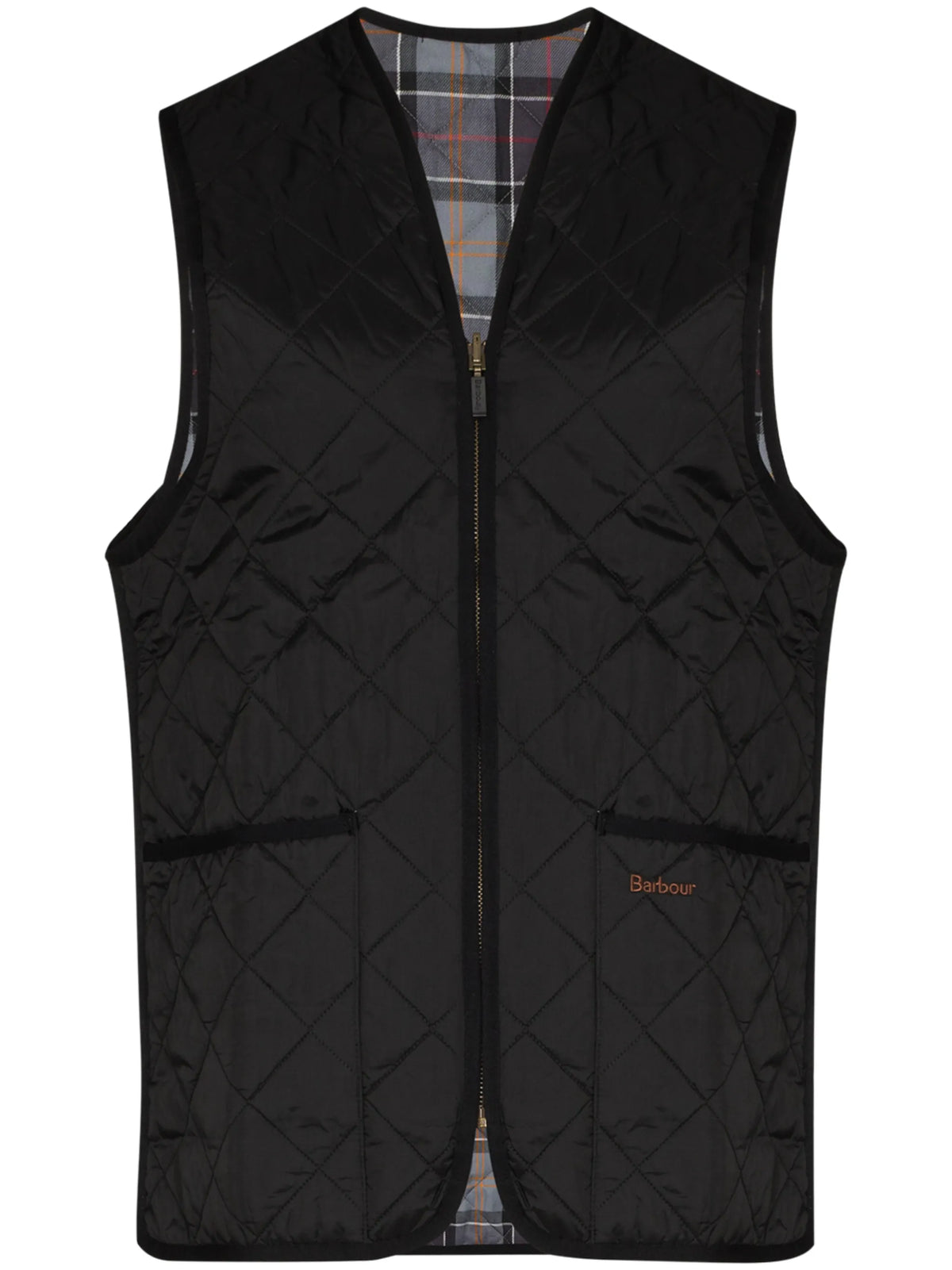 diamond-quilted gilet